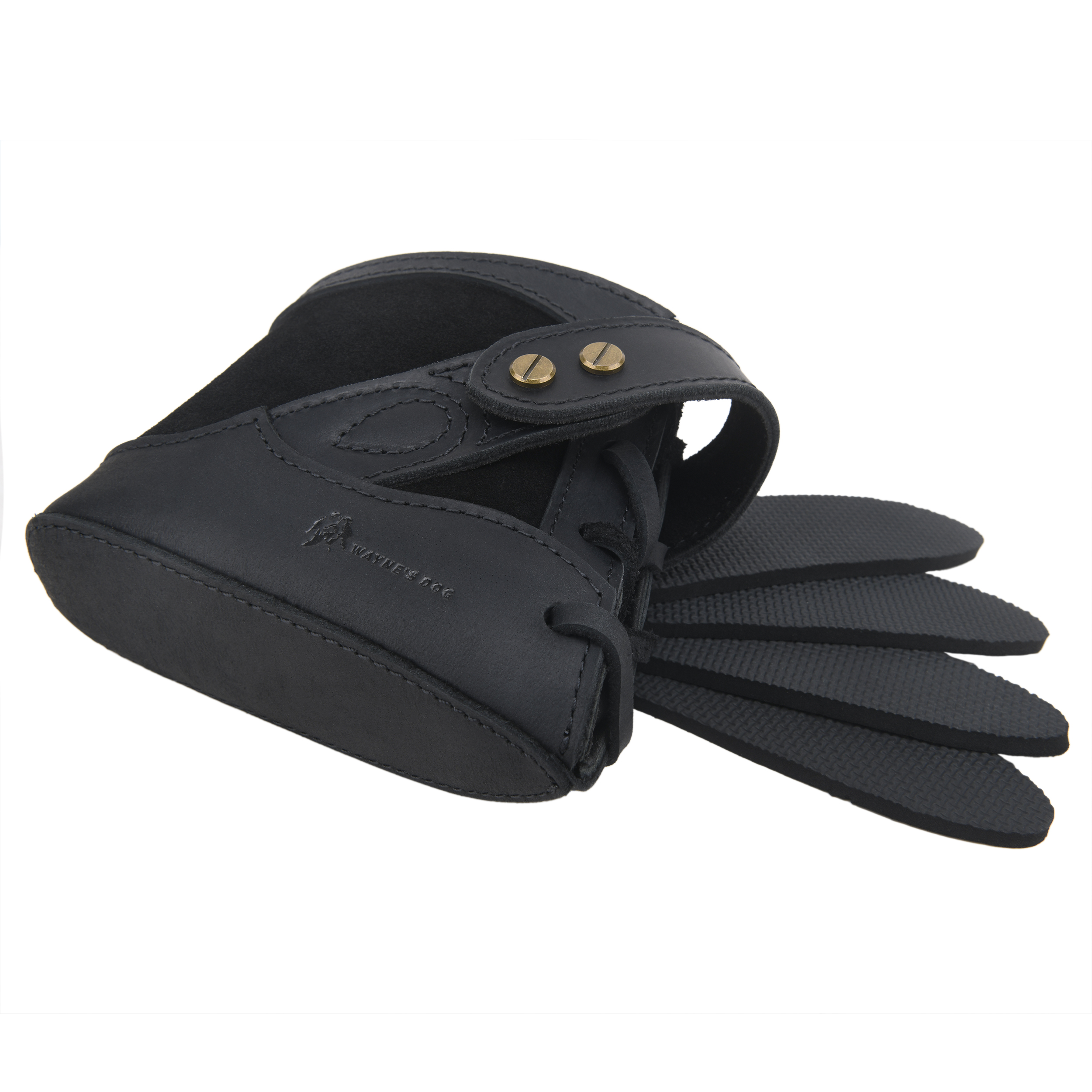 No Drill Soft Leather Rifle Recoil Pad and Shotgun Butt Stock Holster