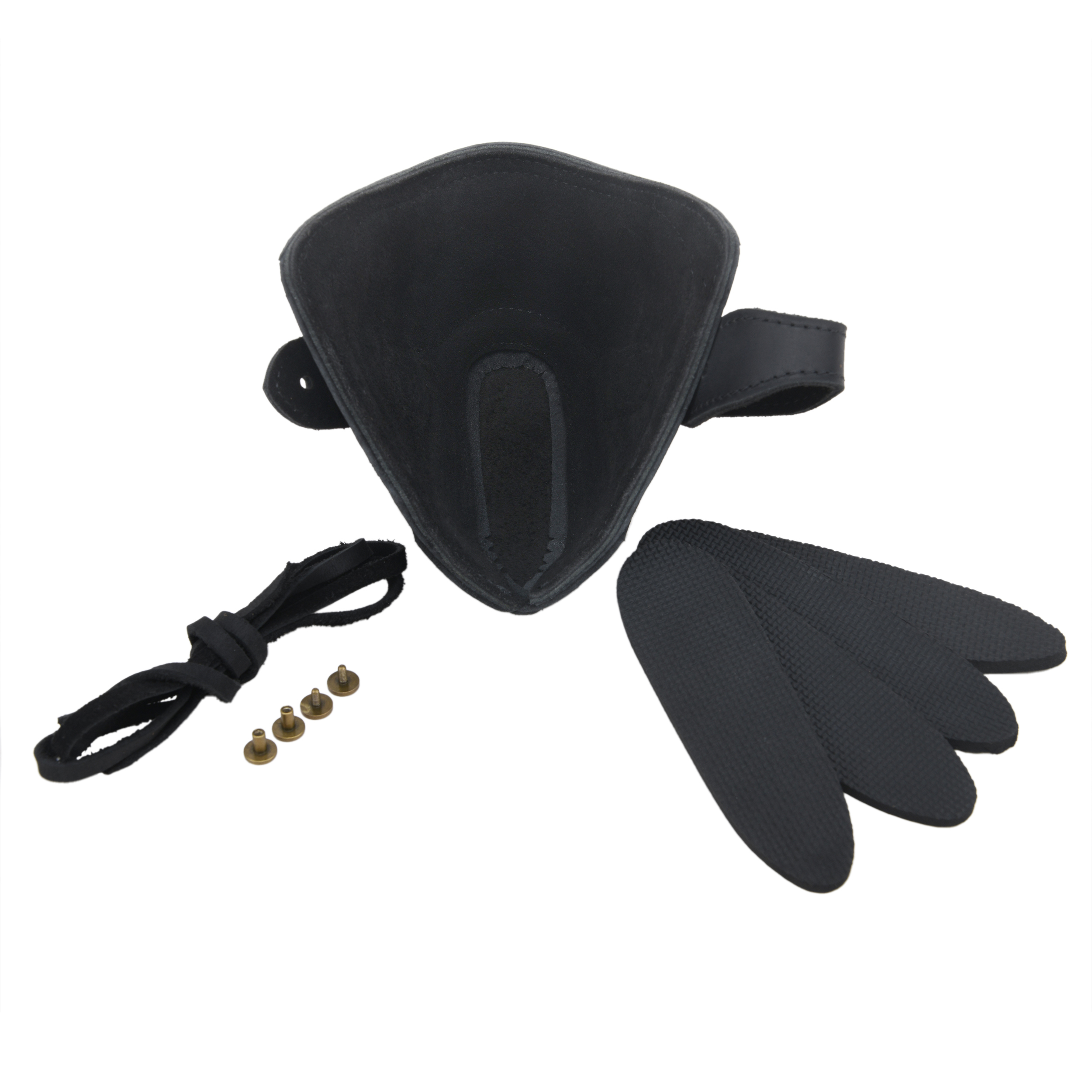 No Drill Soft Leather Rifle Recoil Pad and Shotgun Butt Stock Holster