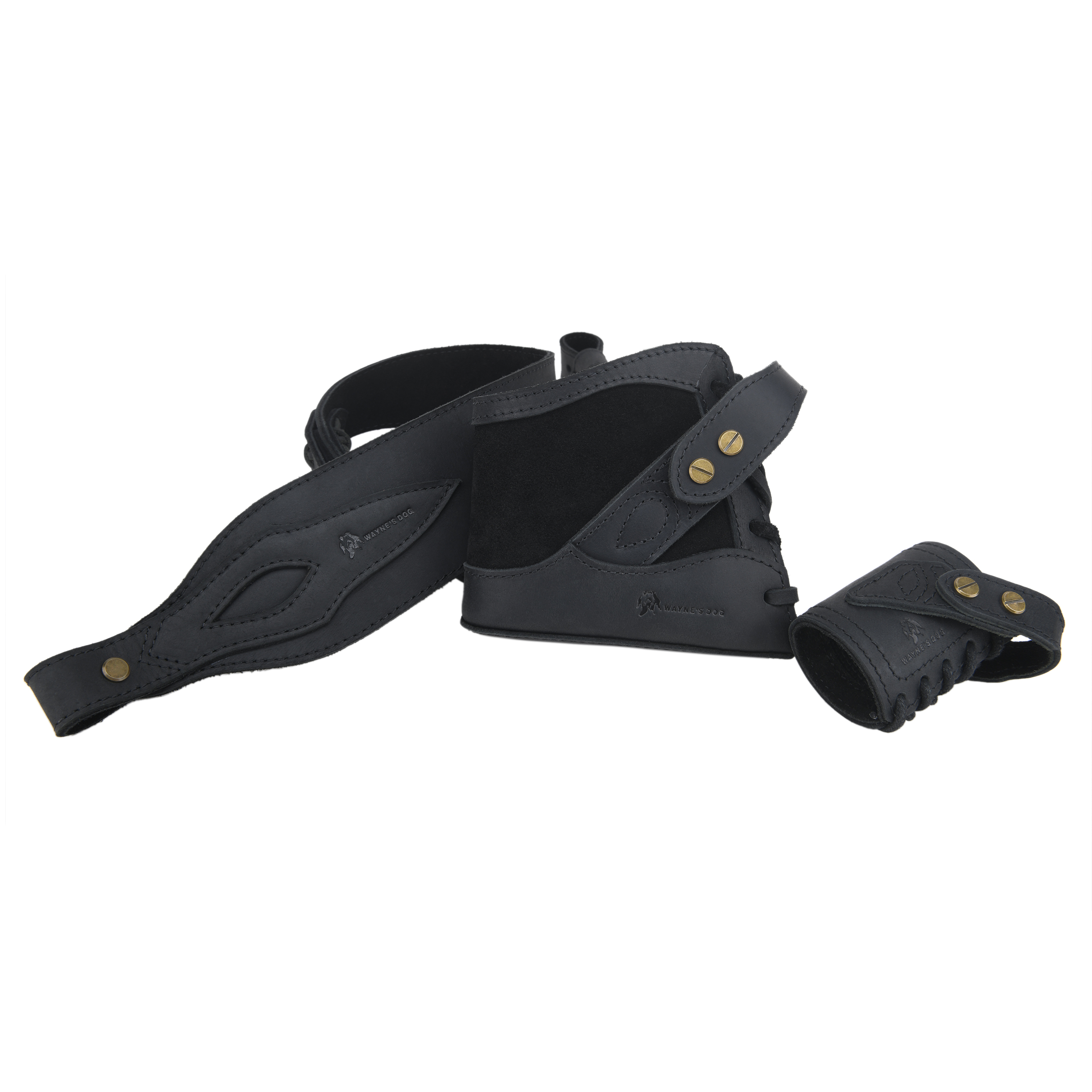 Drill-free Leather Rifle Recoil Pad, Gun Barrel Mount, Shoulder Straps