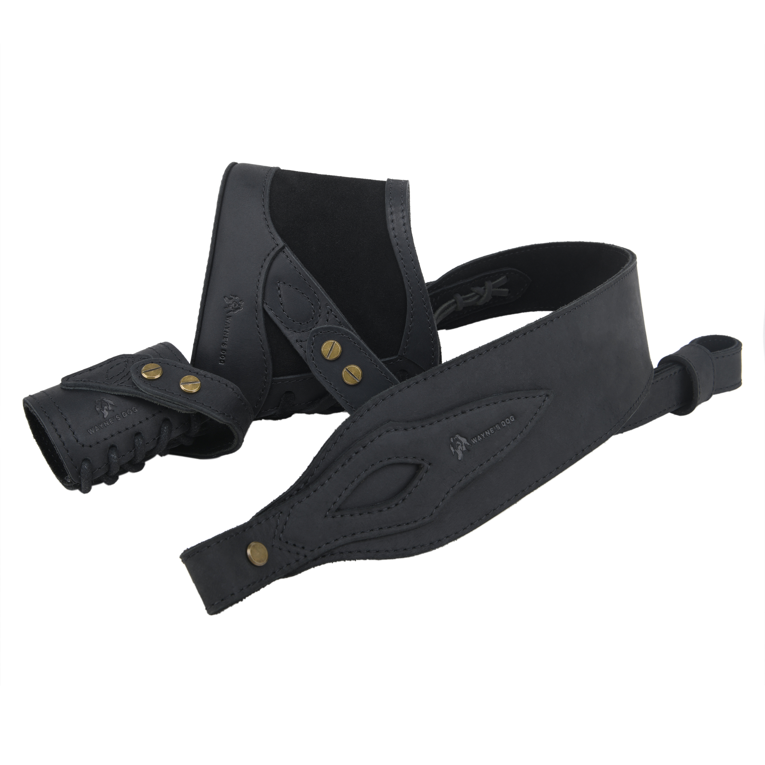 Drill-free Leather Rifle Recoil Pad, Gun Barrel Mount, Shoulder Straps