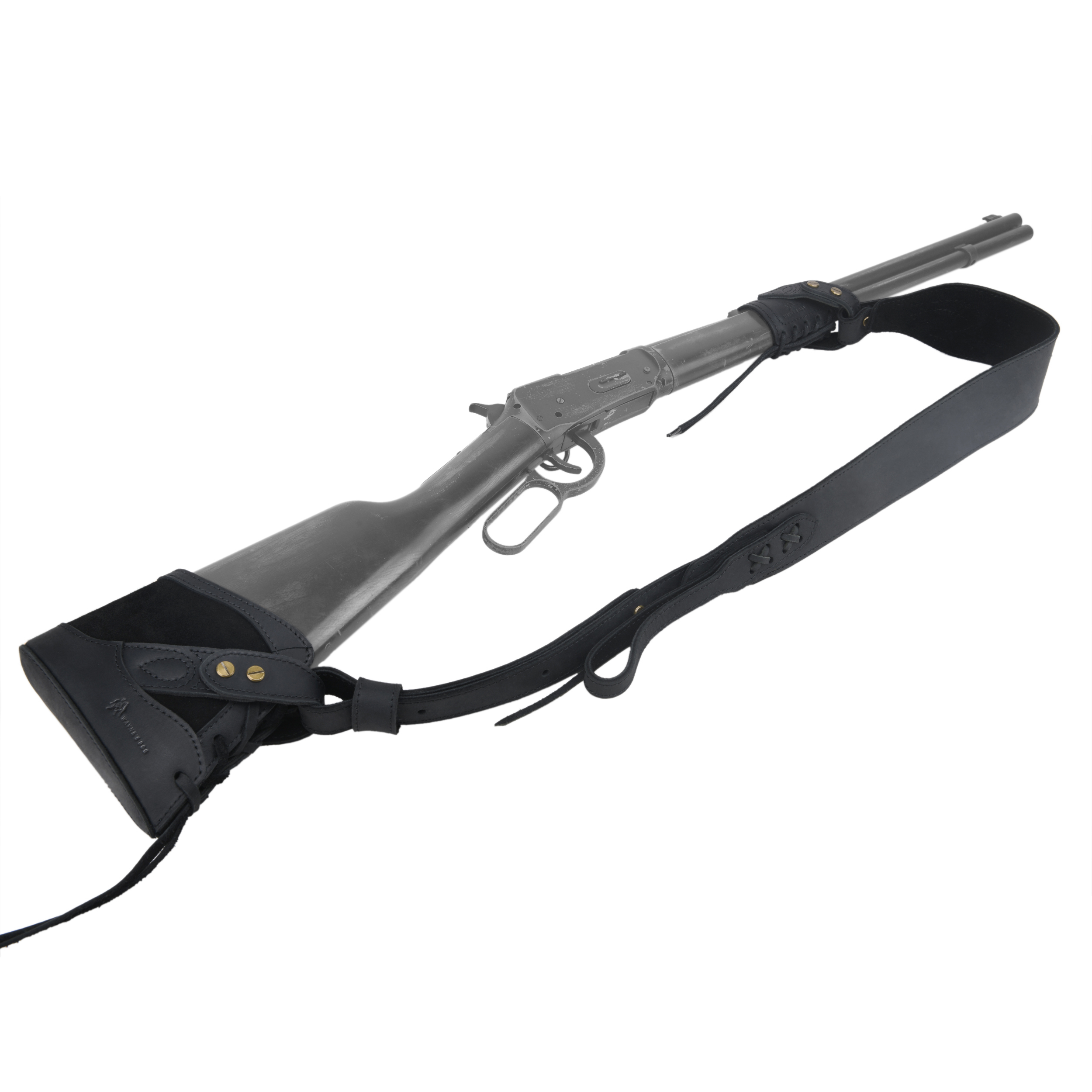 Drill-free Leather Rifle Recoil Pad, Gun Barrel Mount, Shoulder Straps