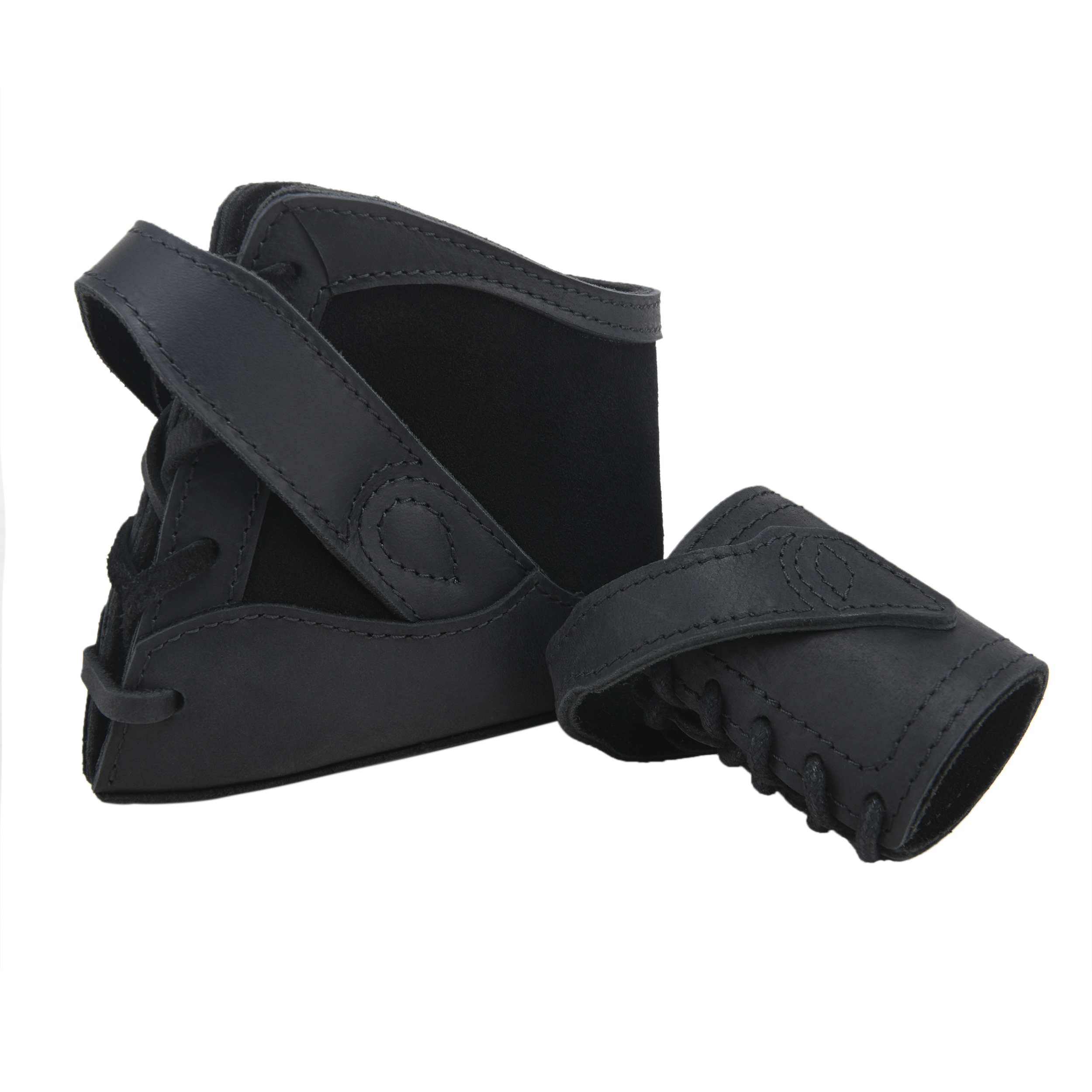 No-Drill Leather Rifle Buttstock Holder with Leather Gun Barrel Mount