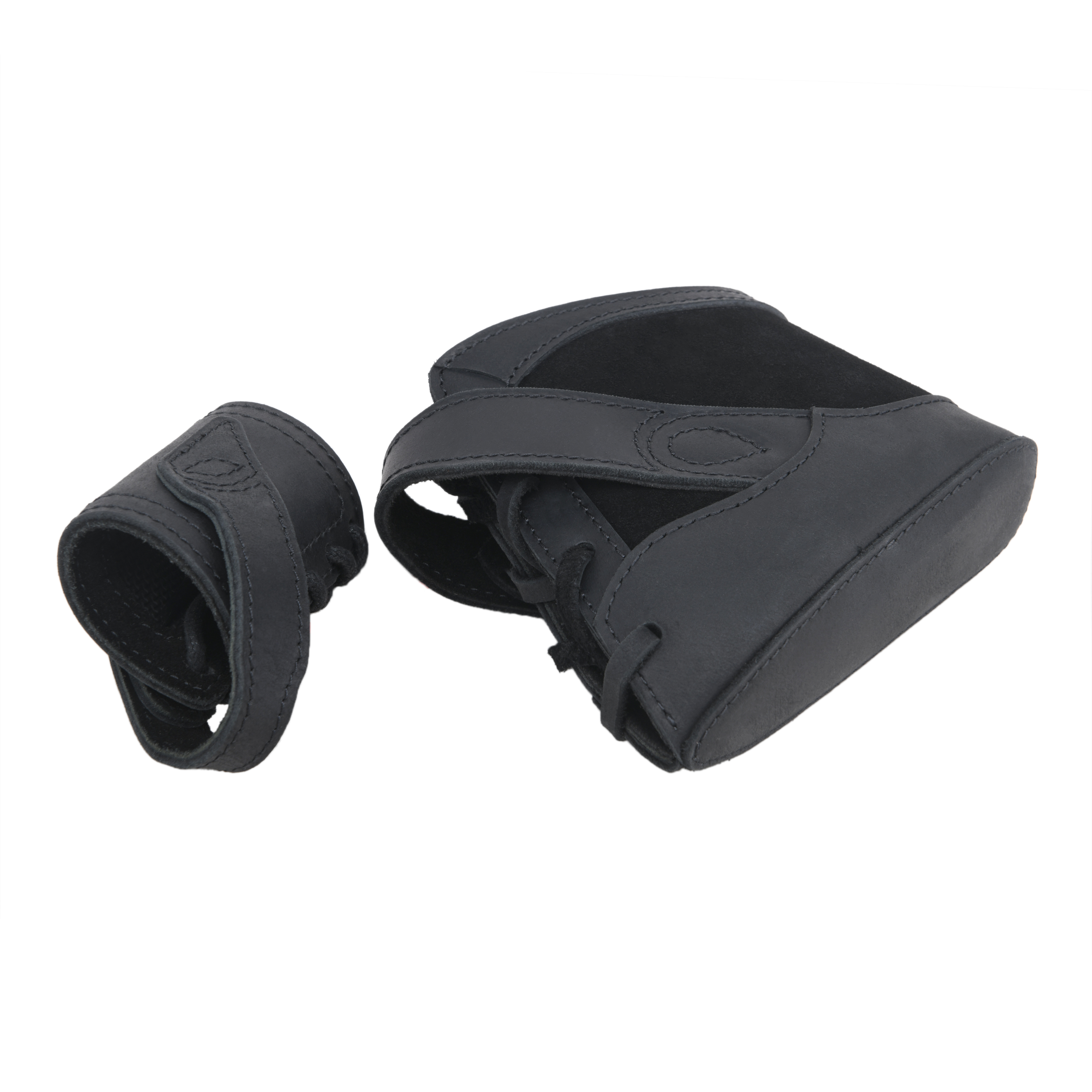 No-Drill Leather Rifle Buttstock Holder with Leather Gun Barrel Mount