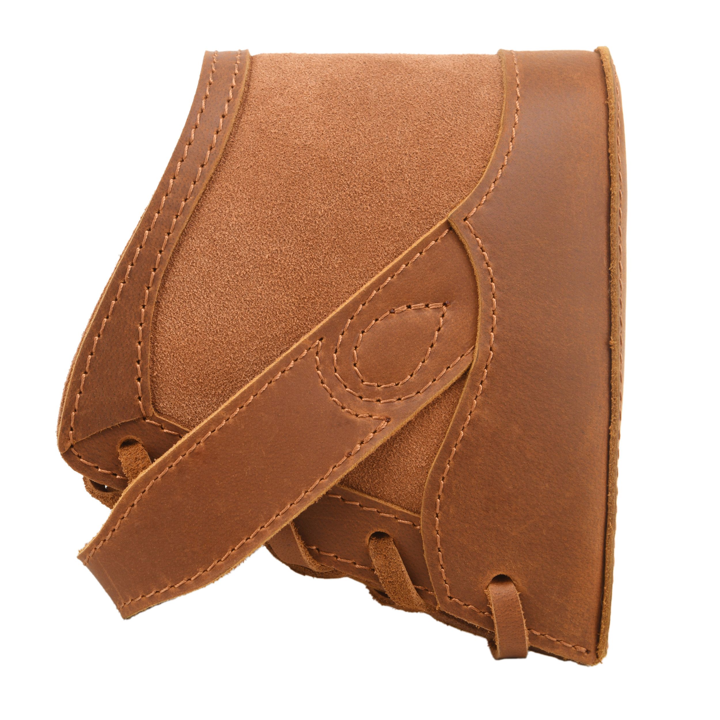 No Drill Soft Leather Rifle Recoil Pad and Shotgun Butt Stock Holster