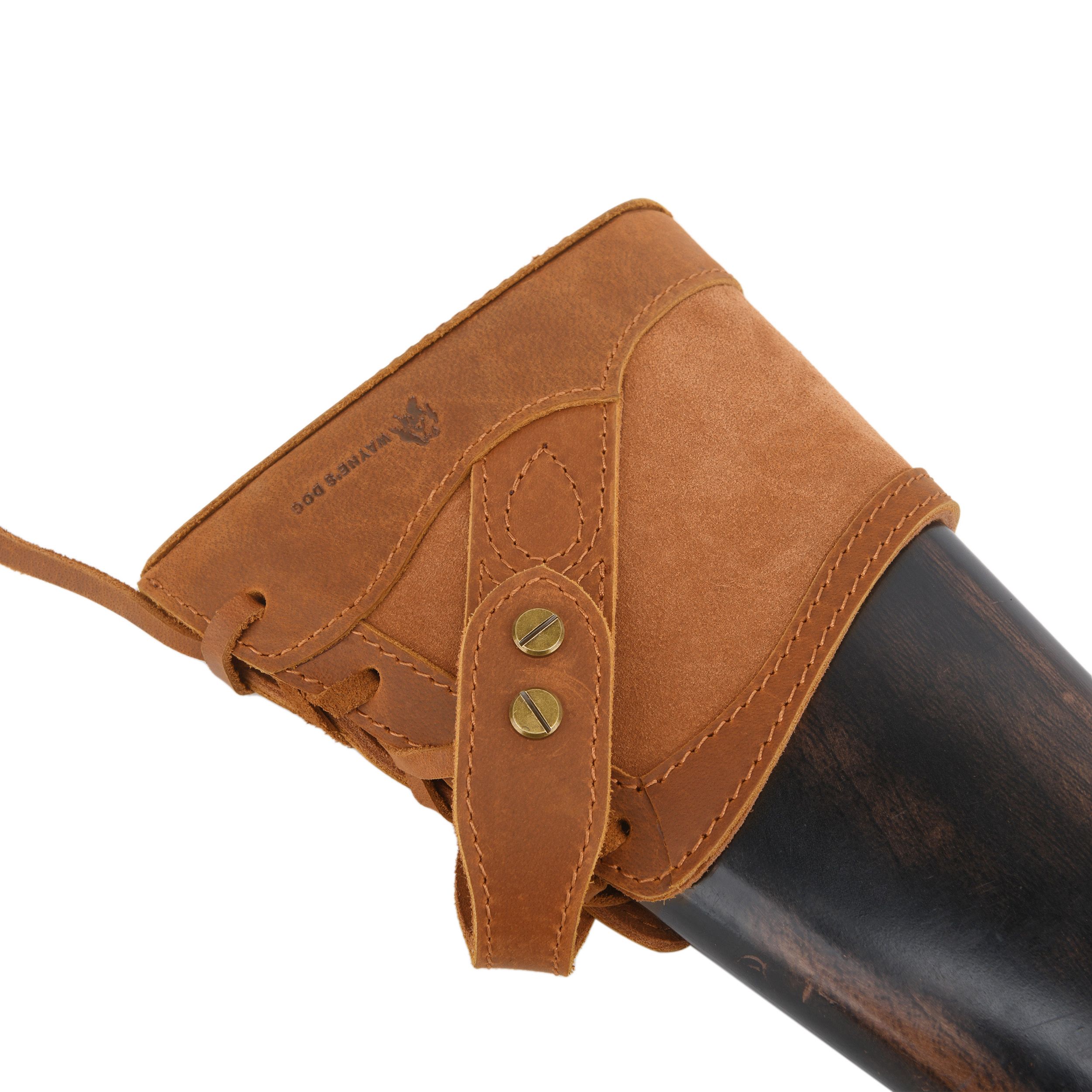 No Drill Soft Leather Rifle Recoil Pad and Shotgun Butt Stock Holster