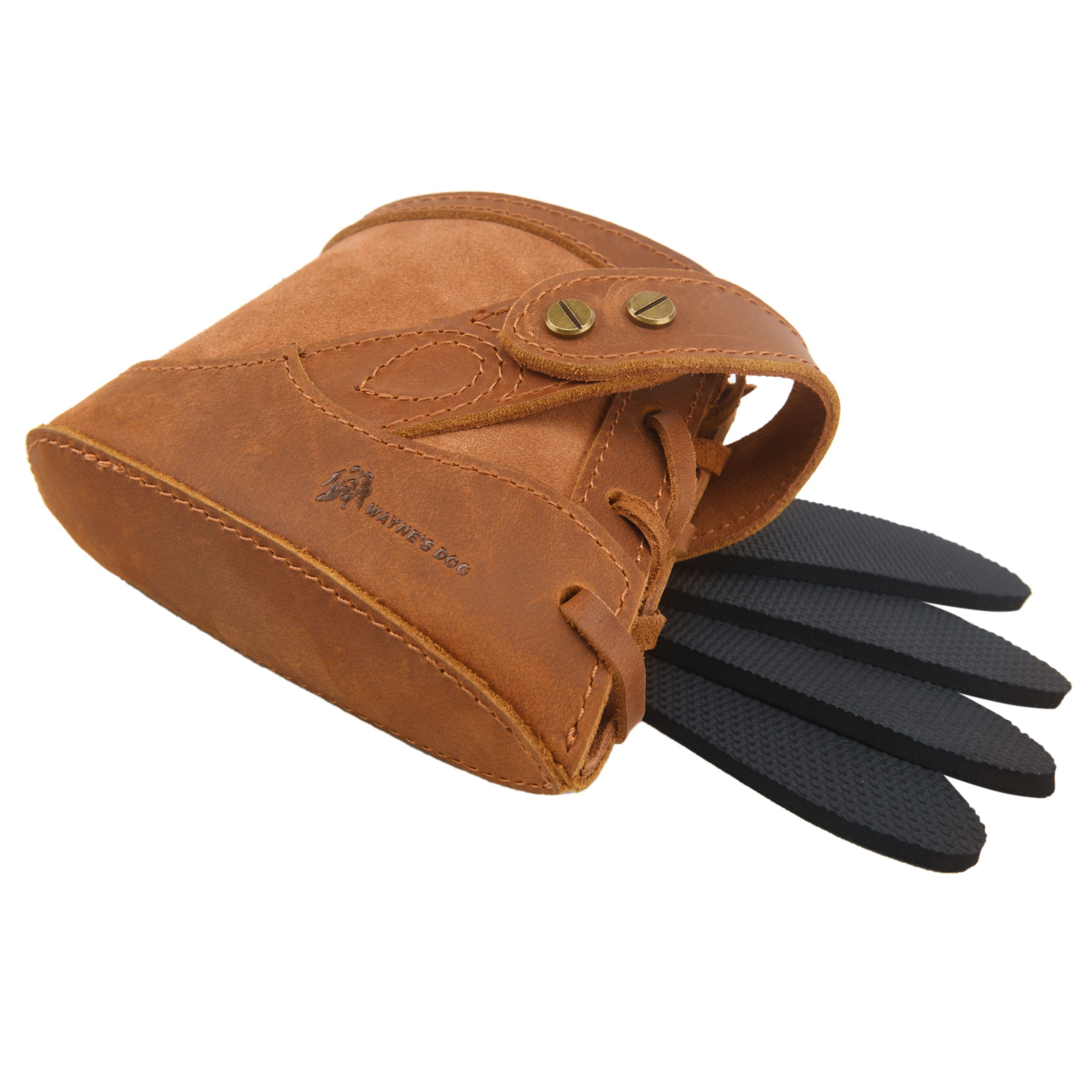 No Drill Soft Leather Rifle Recoil Pad and Shotgun Butt Stock Holster