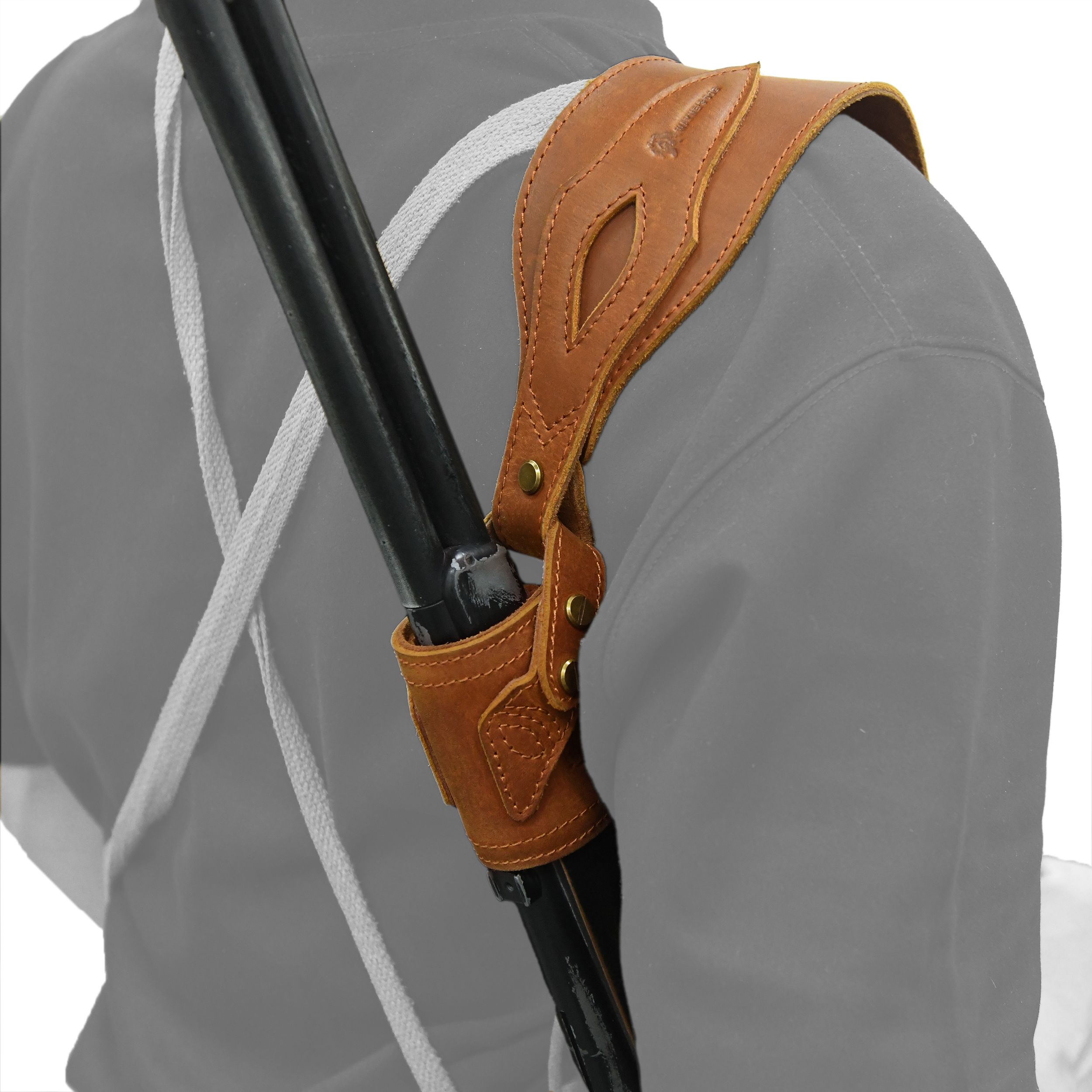 Drill-free Leather Rifle Recoil Pad, Gun Barrel Mount, Shoulder Straps