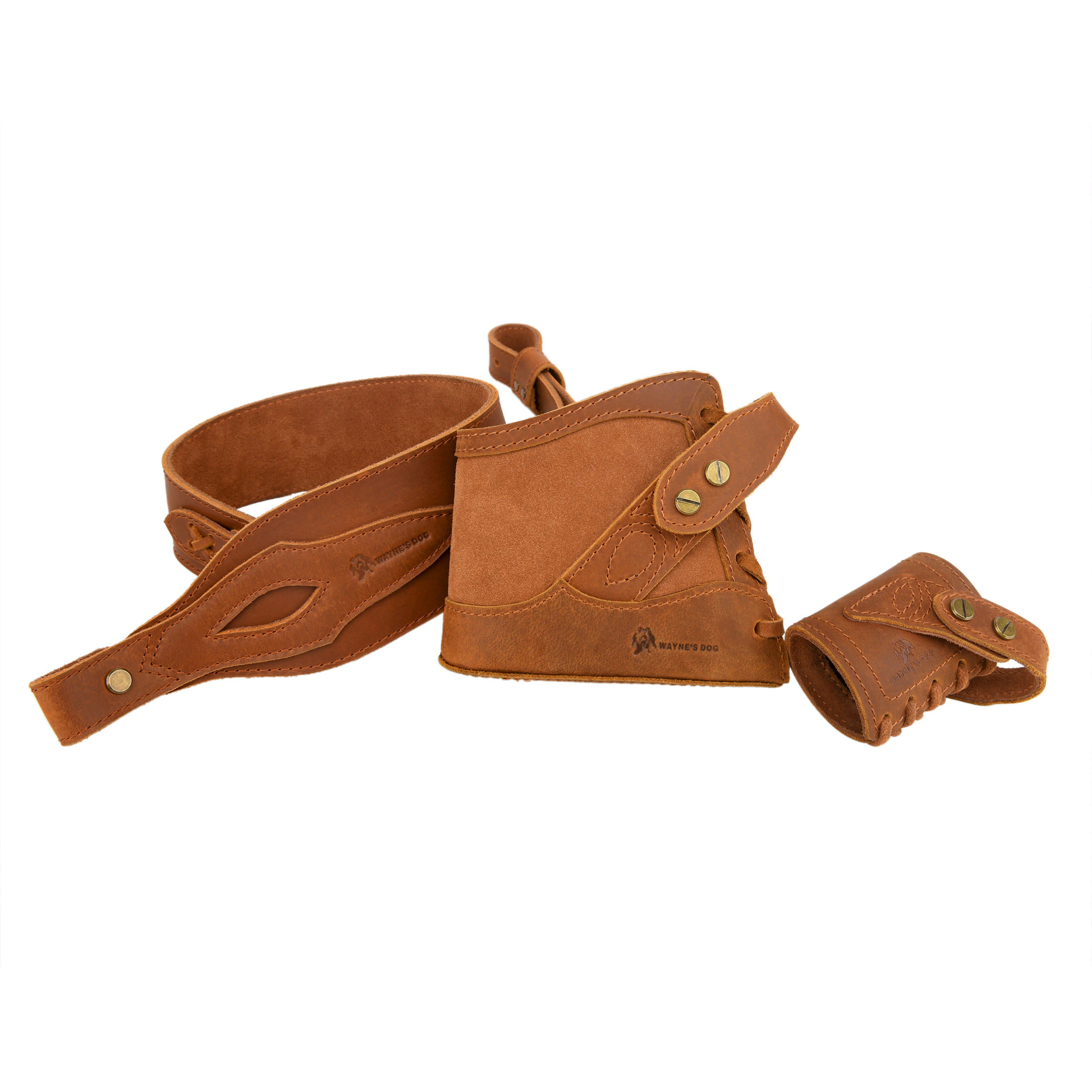 Drill-free Leather Rifle Recoil Pad, Gun Barrel Mount, Shoulder Straps