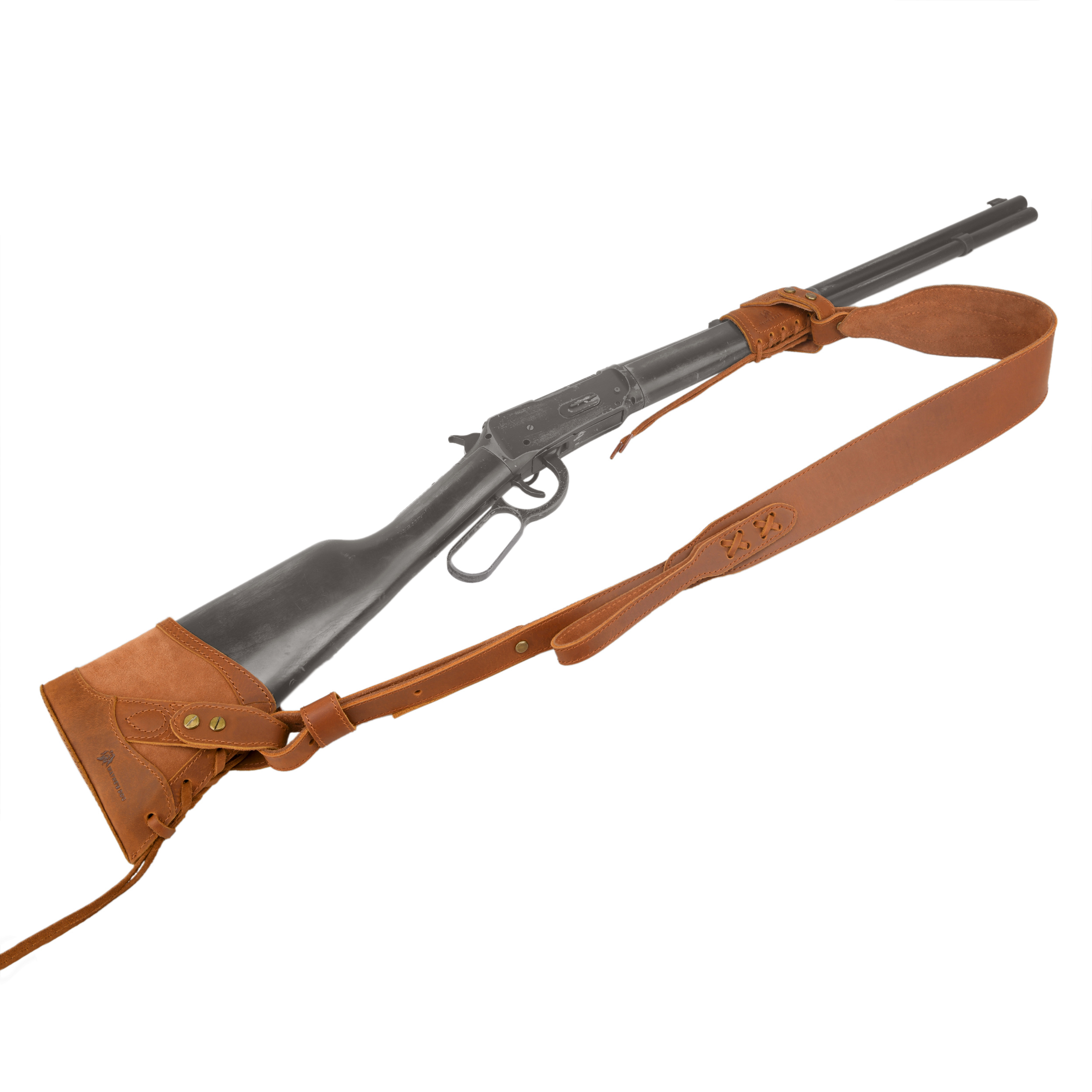 Drill-free Leather Rifle Recoil Pad, Gun Barrel Mount, Shoulder Straps