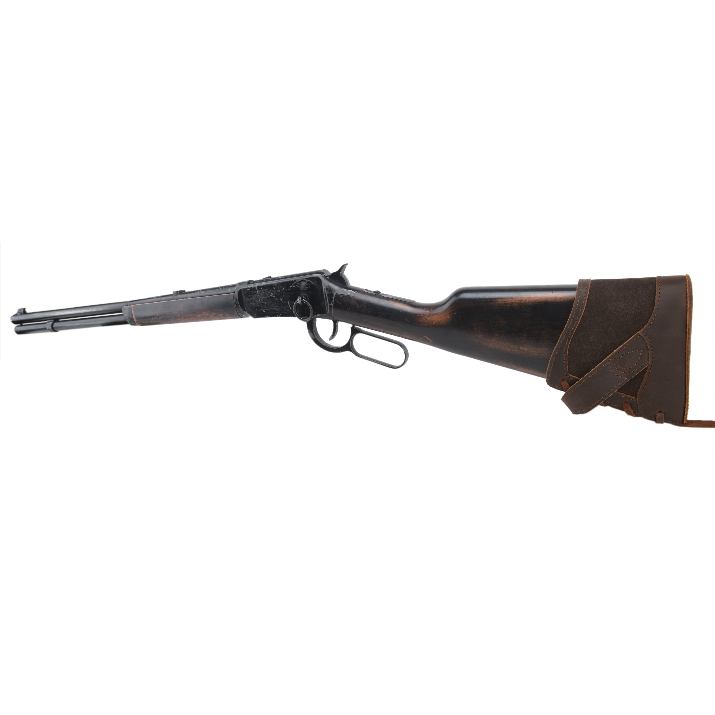 No Drill Soft Leather Rifle Recoil Pad and Shotgun Butt Stock Holster