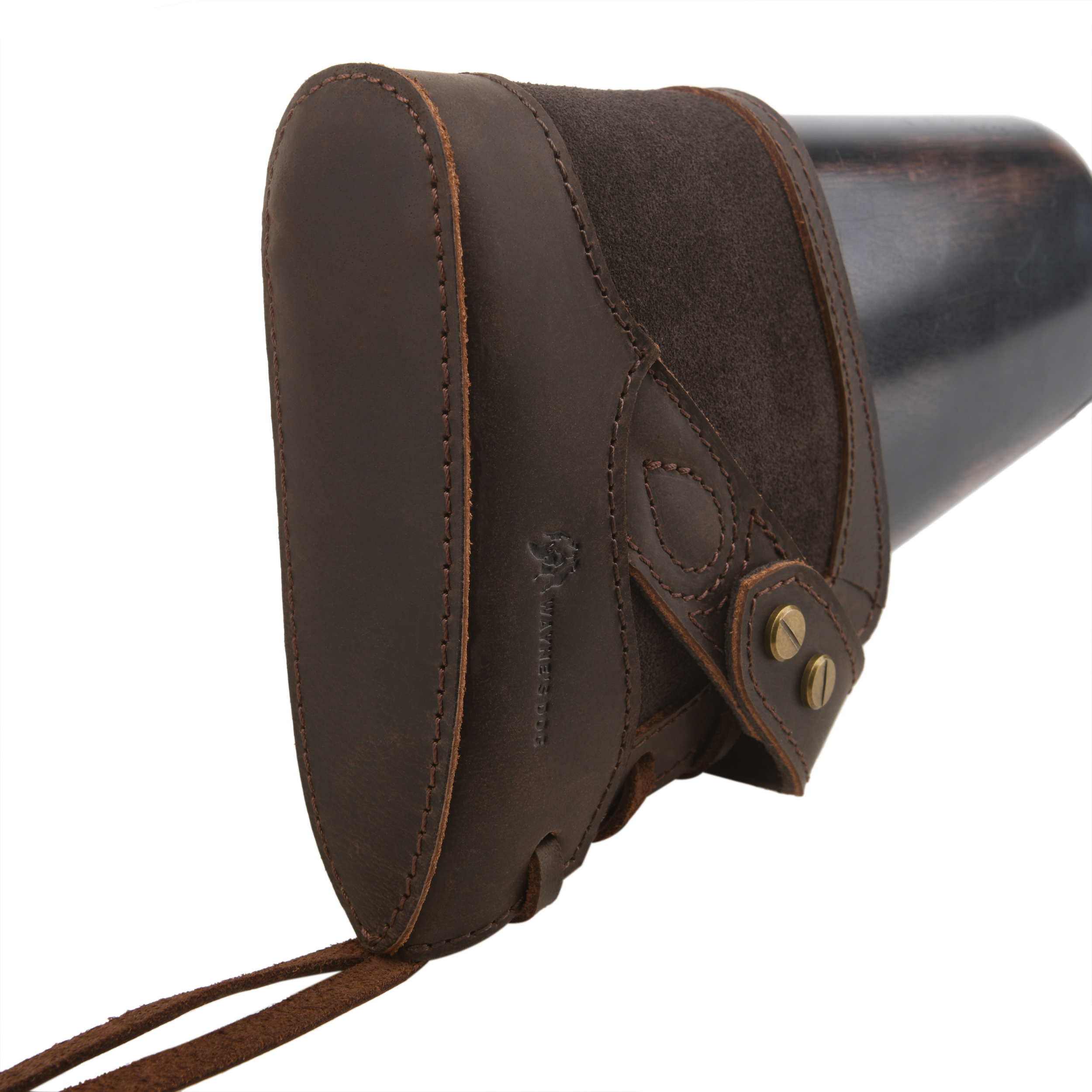 No Drill Soft Leather Rifle Recoil Pad and Shotgun Butt Stock Holster