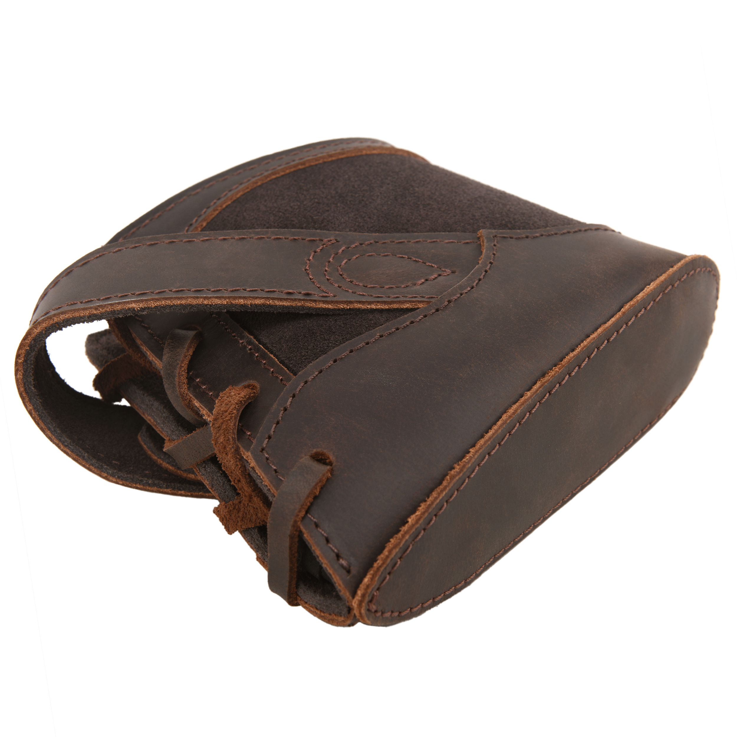 No Drill Soft Leather Rifle Recoil Pad and Shotgun Butt Stock Holster