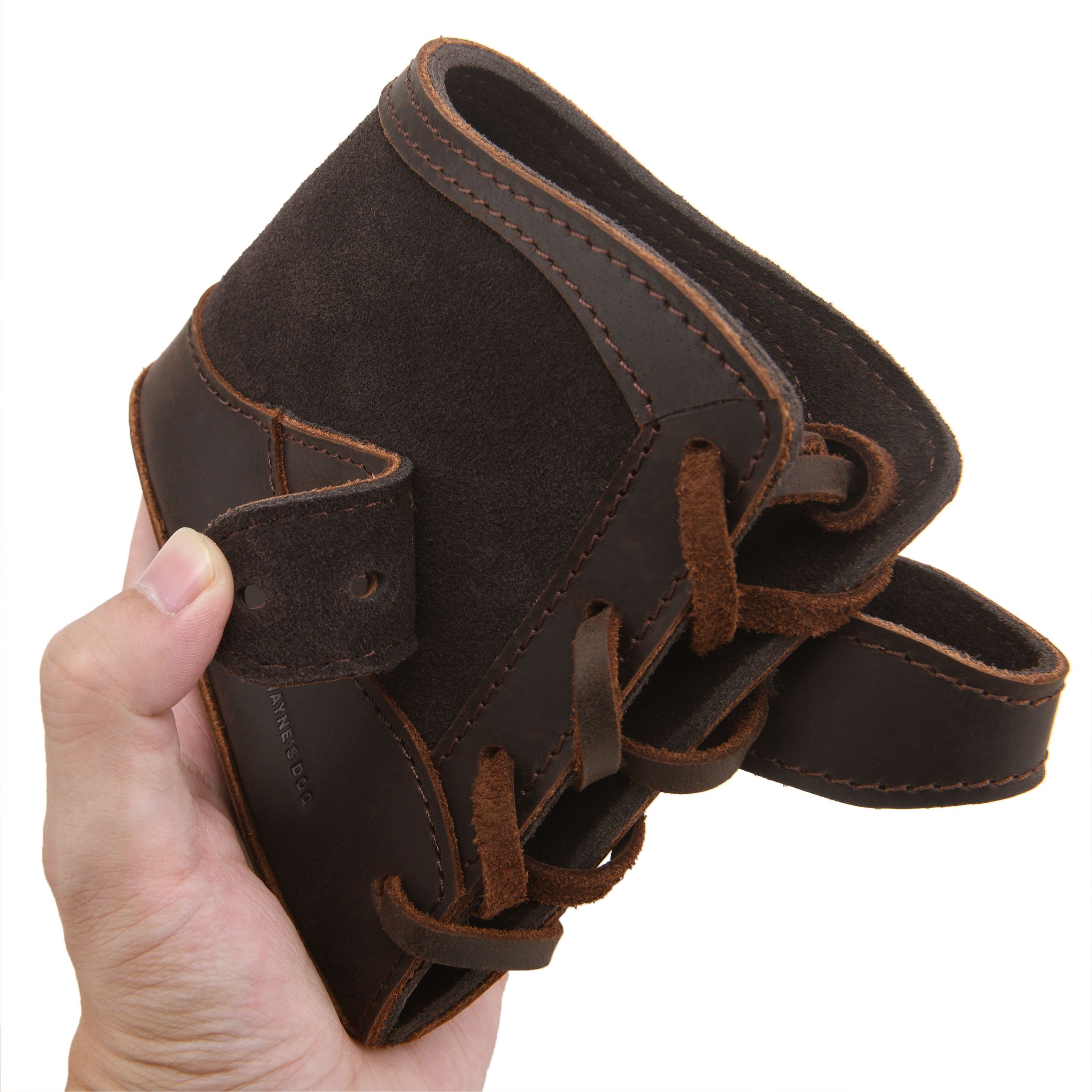 No Drill Soft Leather Rifle Recoil Pad and Shotgun Butt Stock Holster