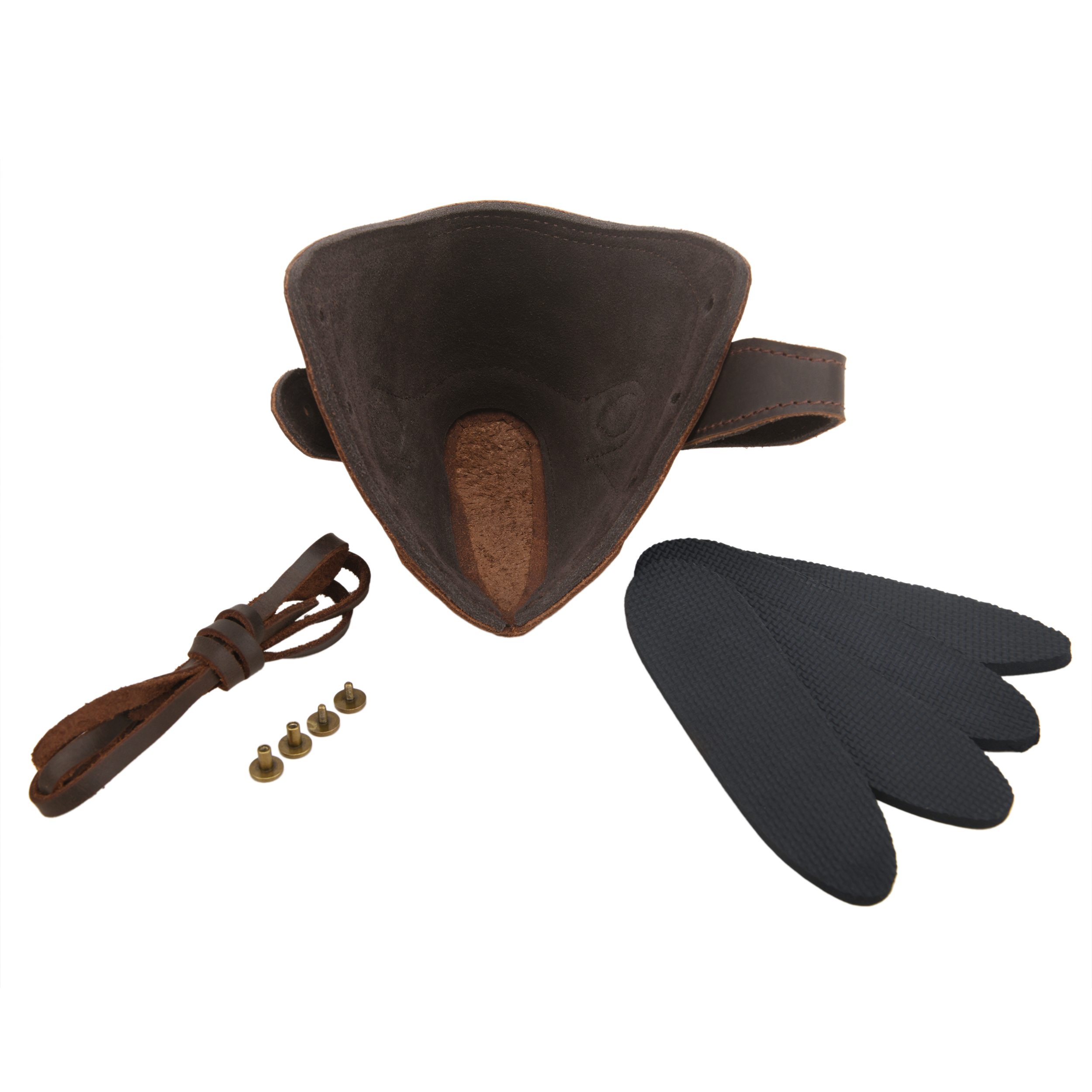 No Drill Soft Leather Rifle Recoil Pad and Shotgun Butt Stock Holster