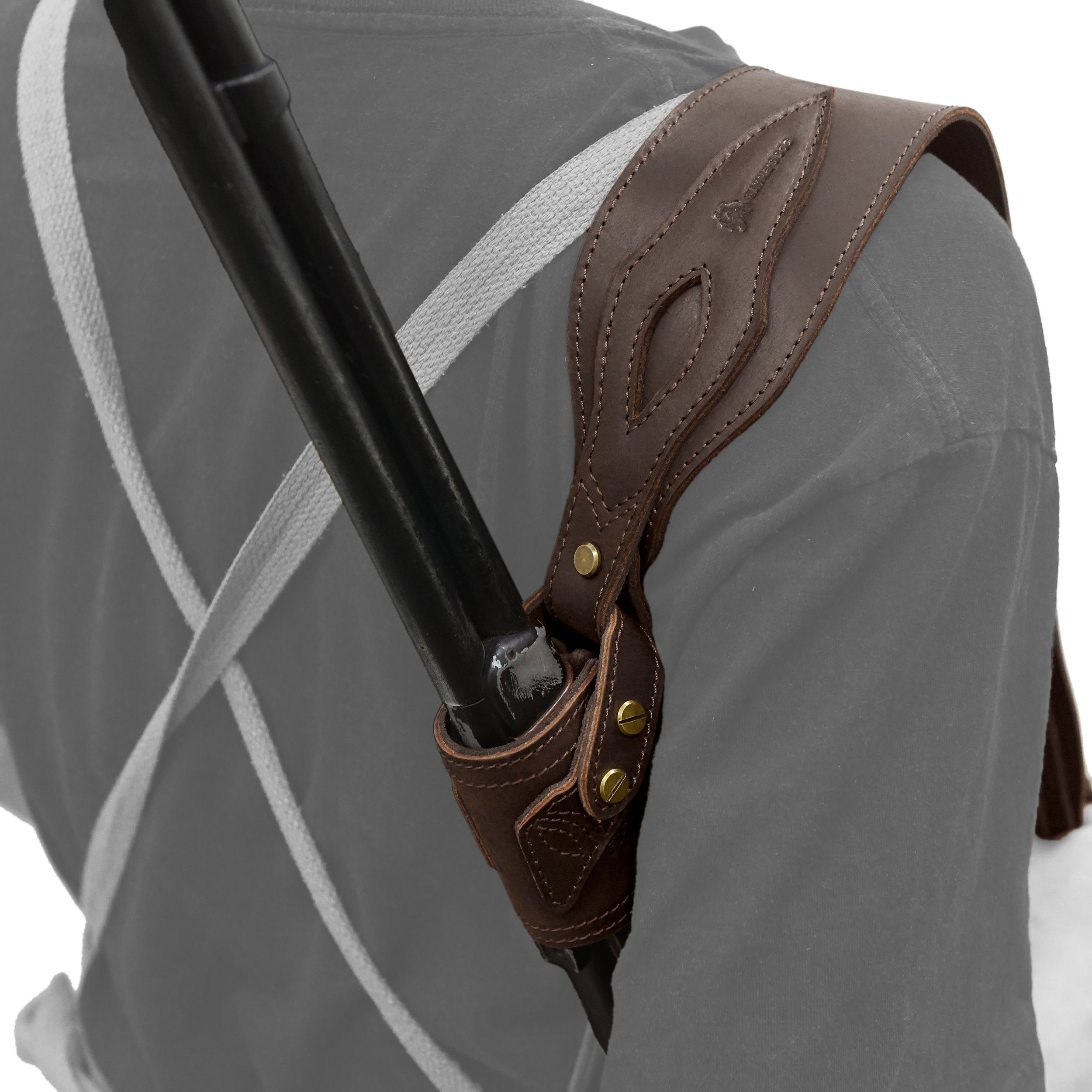 Drill-free Leather Rifle Recoil Pad, Gun Barrel Mount, Shoulder Straps