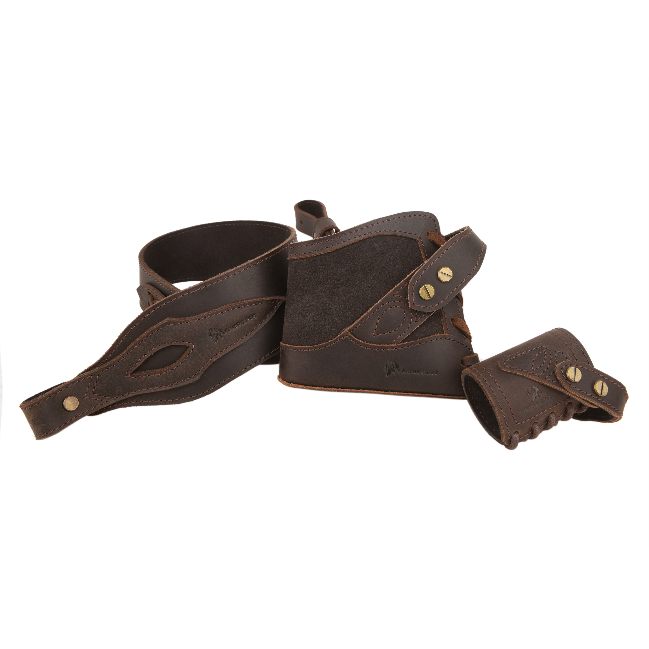 Drill-free Leather Rifle Recoil Pad, Gun Barrel Mount, Shoulder Straps