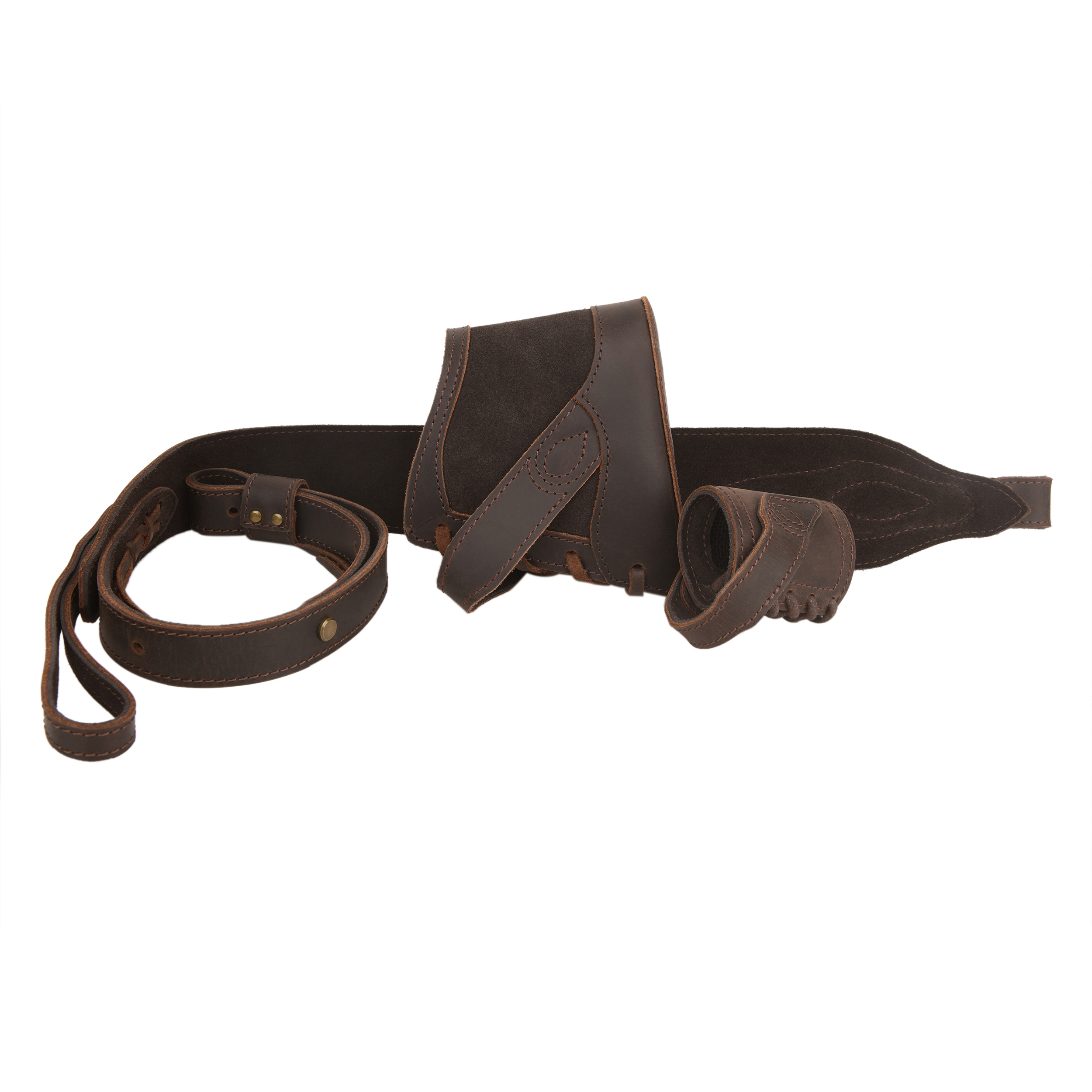 Drill-free Leather Rifle Recoil Pad, Gun Barrel Mount, Shoulder Straps