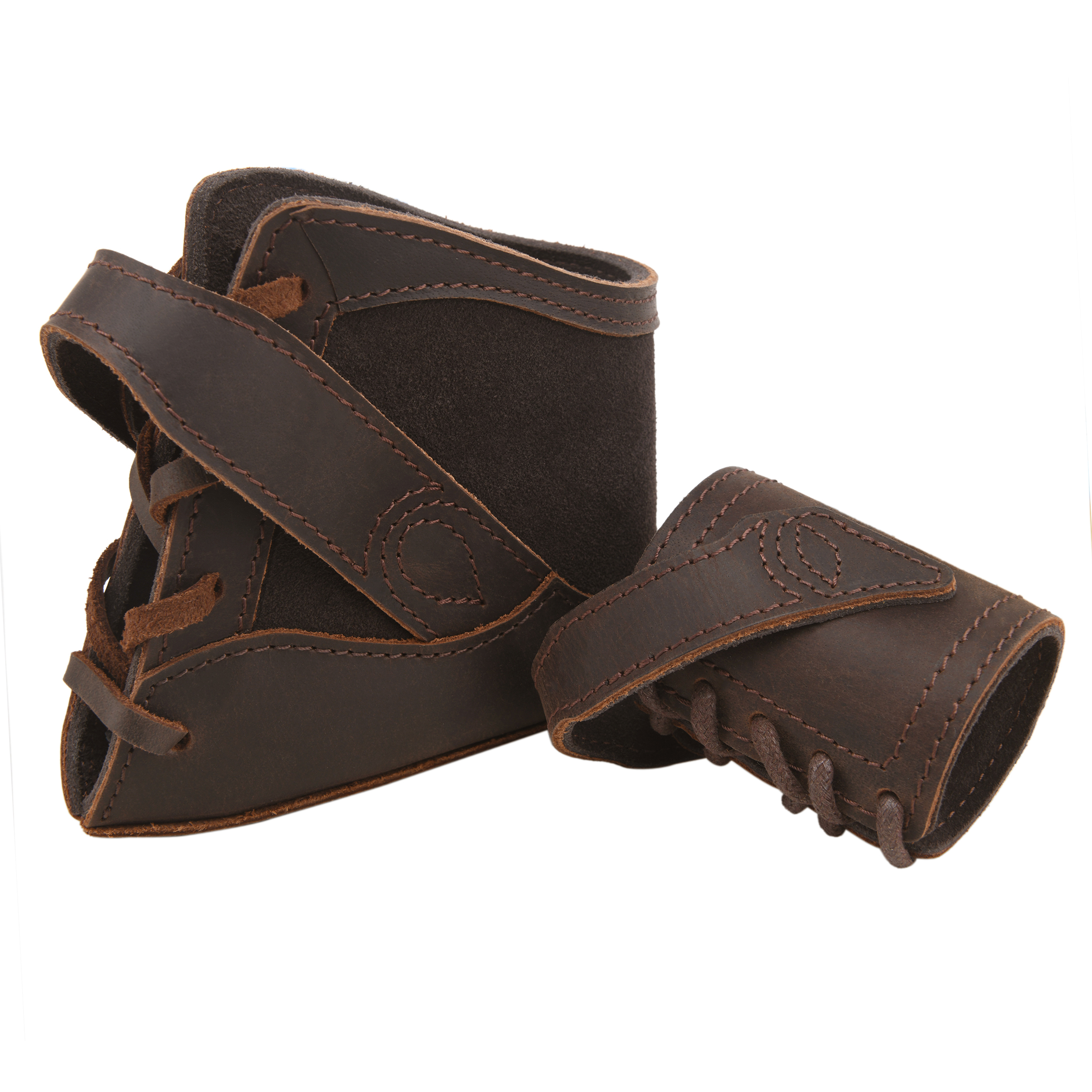 No-Drill Leather Rifle Buttstock Holder with Leather Gun Barrel Mount