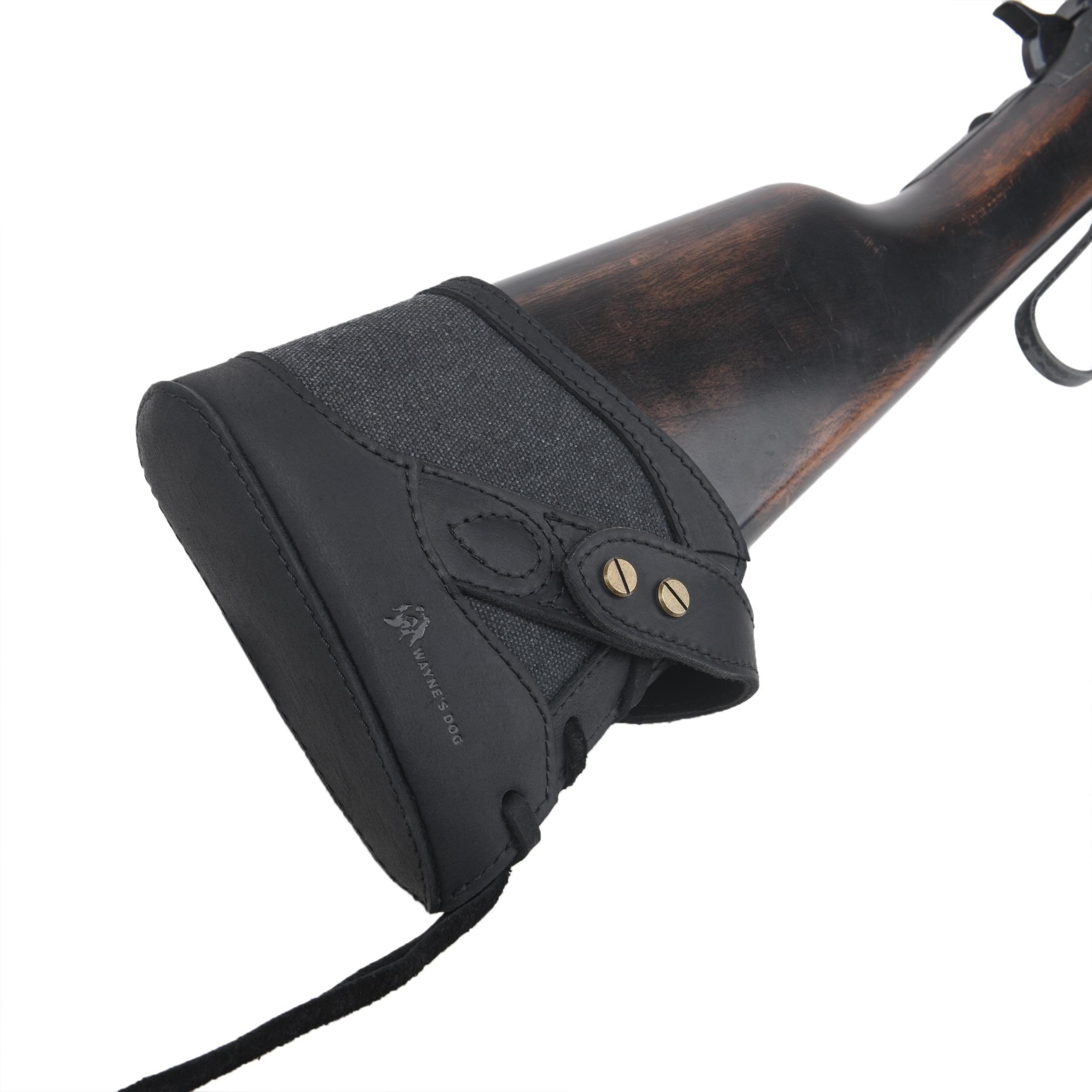 Canvas Leather Gun Buttstock Recoil Pad for Shotgun and Rifle No-Drill
