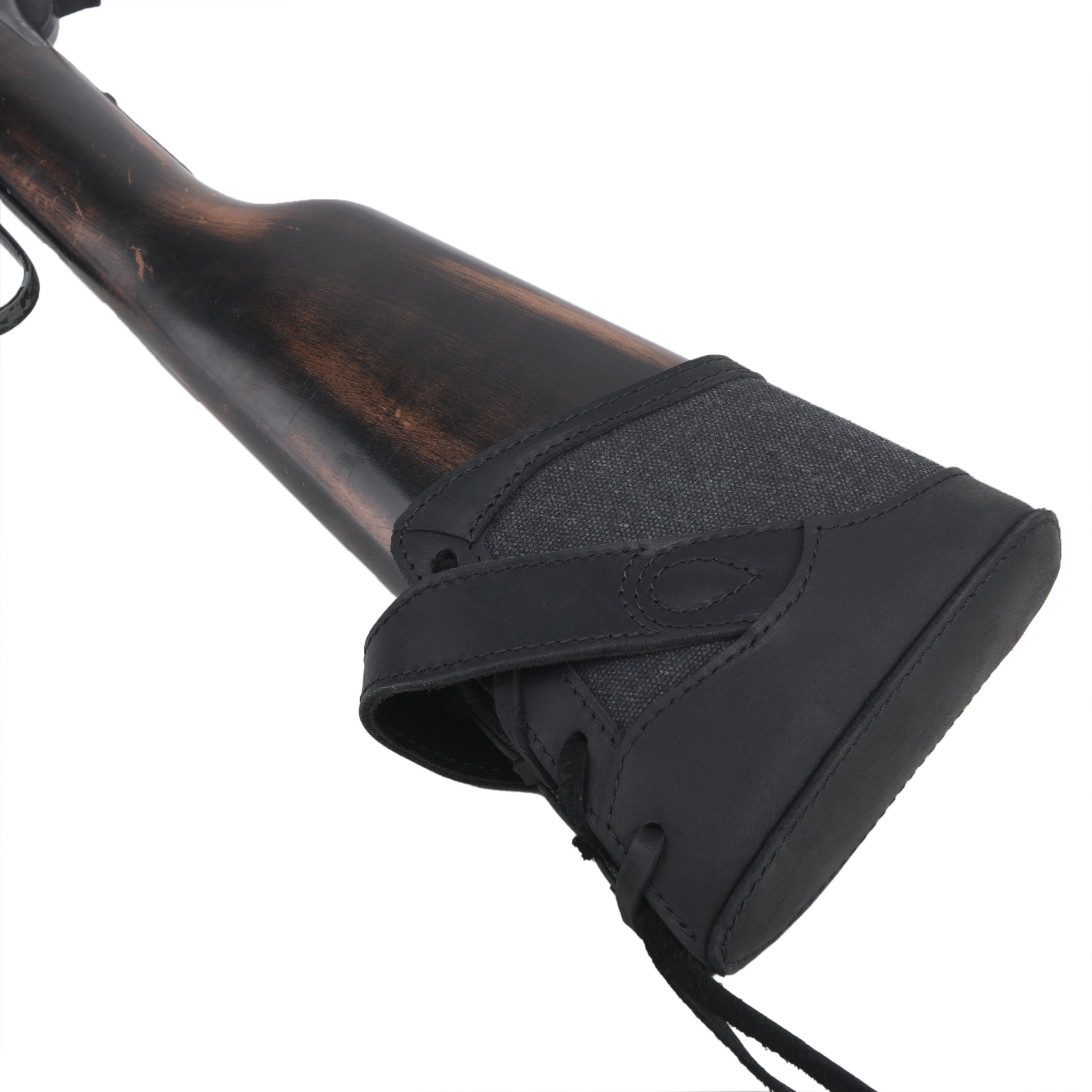 Canvas Leather Gun Buttstock Recoil Pad for Shotgun and Rifle No-Drill