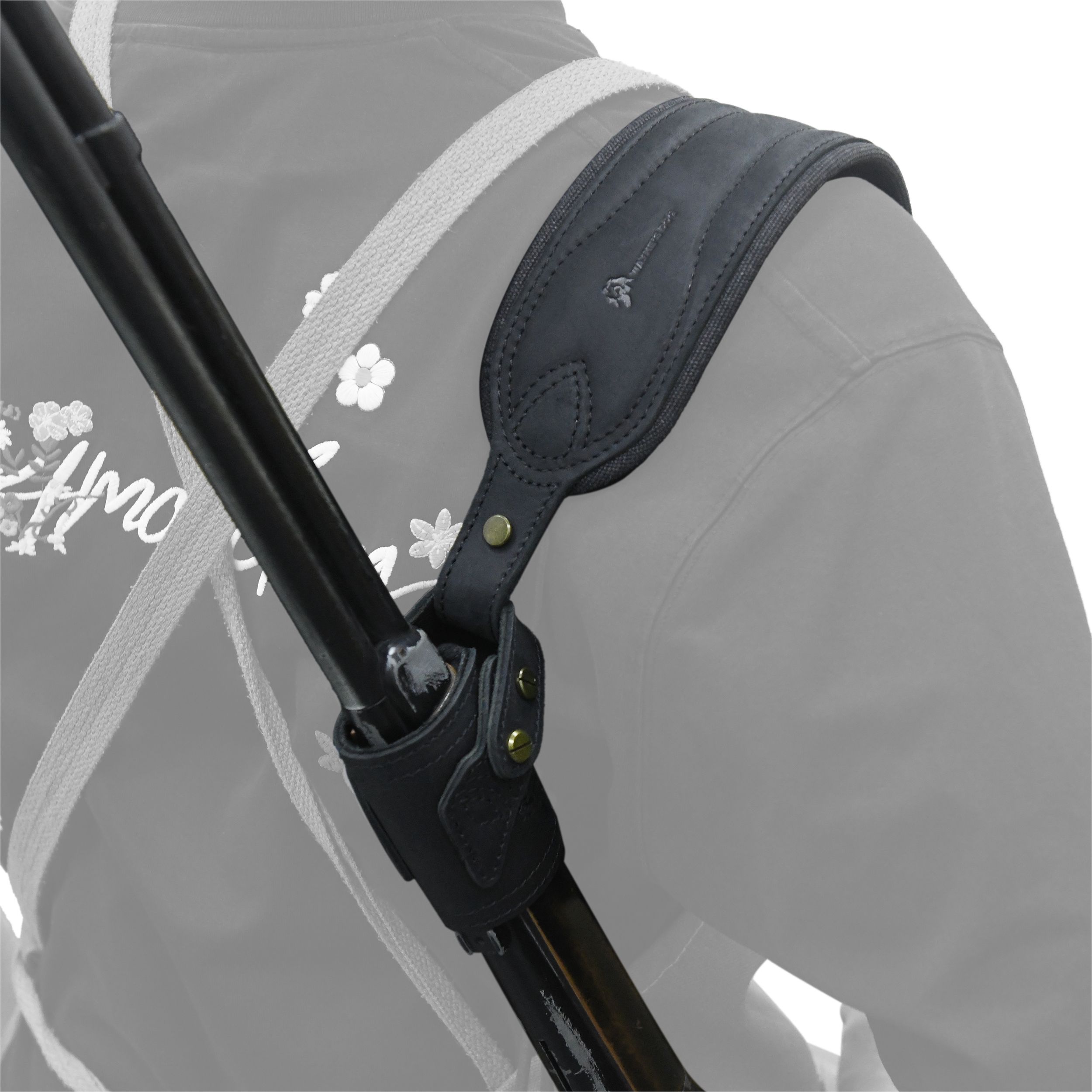 No Drill Leather Canvas Gun Recoil Pad Buttstock , Gun Barrel Mount with Shoulder Sling