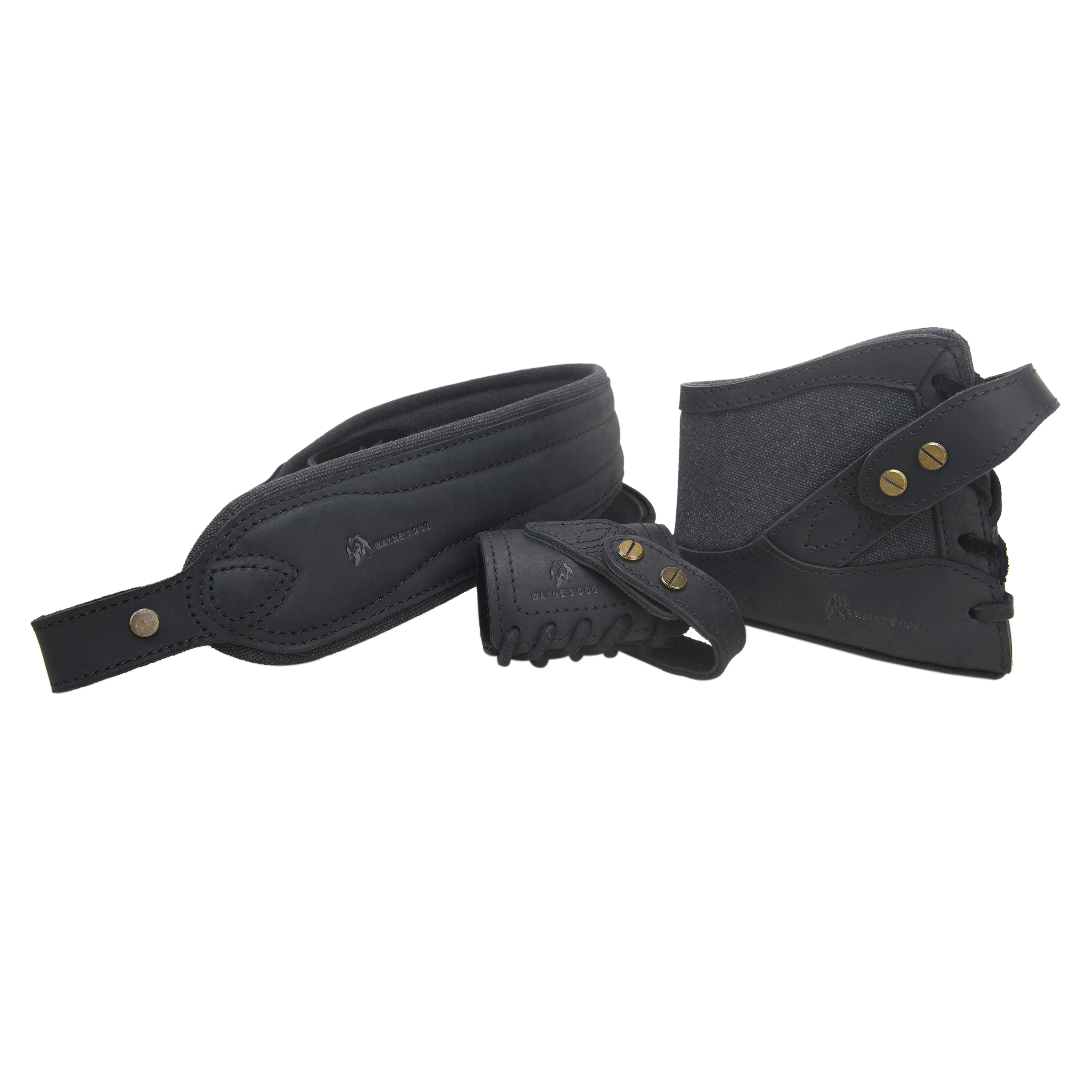 No Drill Leather Canvas Gun Recoil Pad Buttstock , Gun Barrel Mount with Shoulder Sling