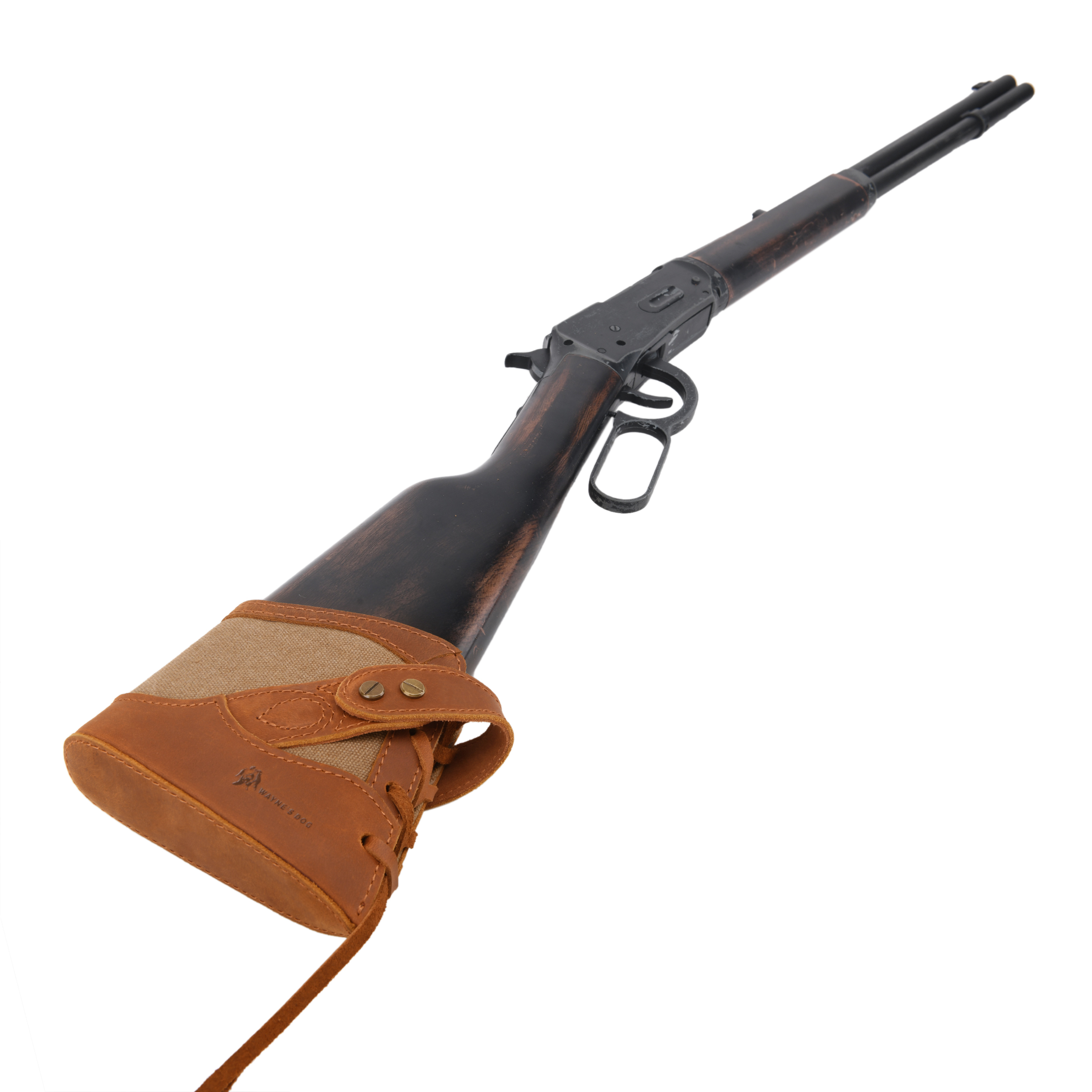 Canvas Leather Gun Buttstock Recoil Pad for Shotgun and Rifle No-Drill