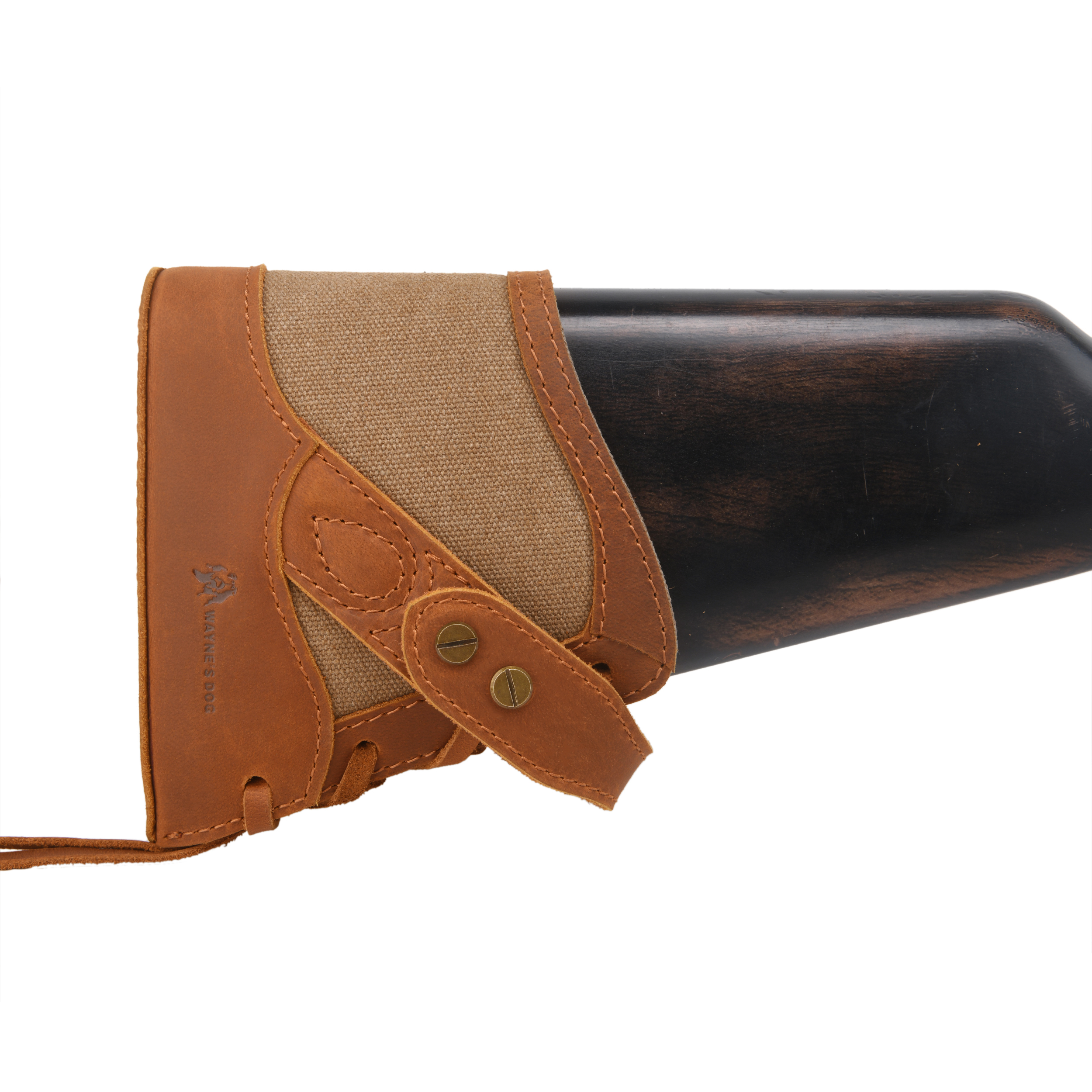Canvas Leather Gun Buttstock Recoil Pad for Shotgun and Rifle No-Drill