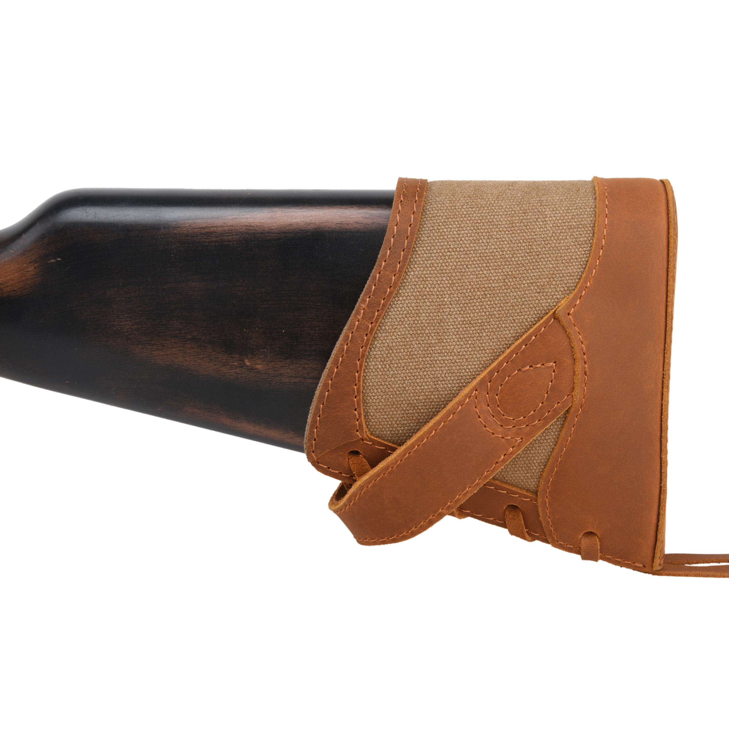 Canvas Leather Gun Buttstock Recoil Pad for Shotgun and Rifle No-Drill