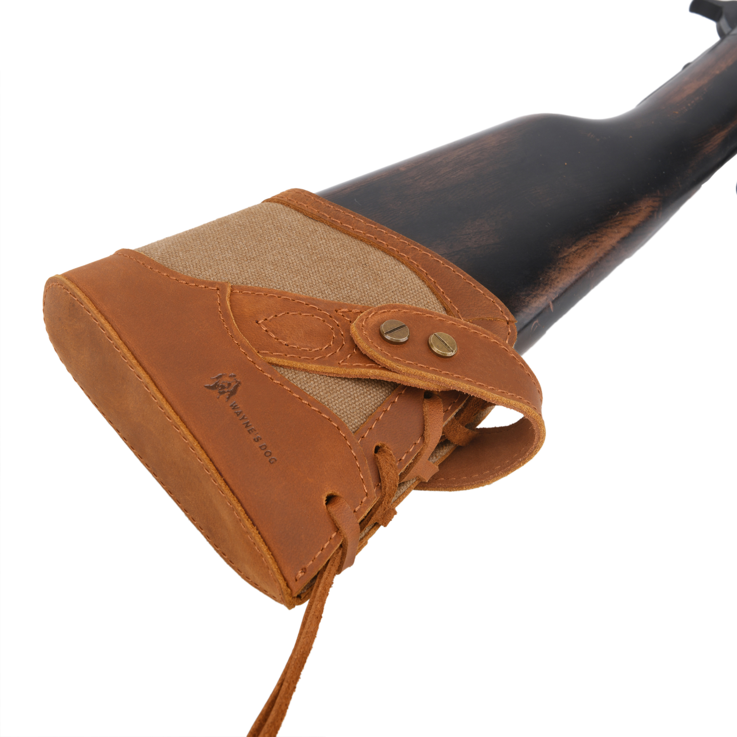 Canvas Leather Gun Buttstock Recoil Pad for Shotgun and Rifle No-Drill