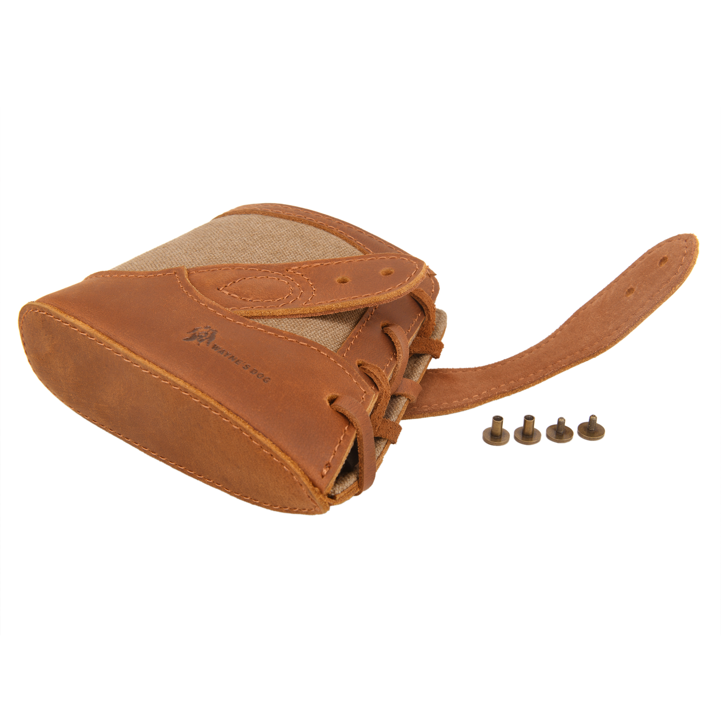 Canvas Leather Gun Buttstock Recoil Pad for Shotgun and Rifle No-Drill