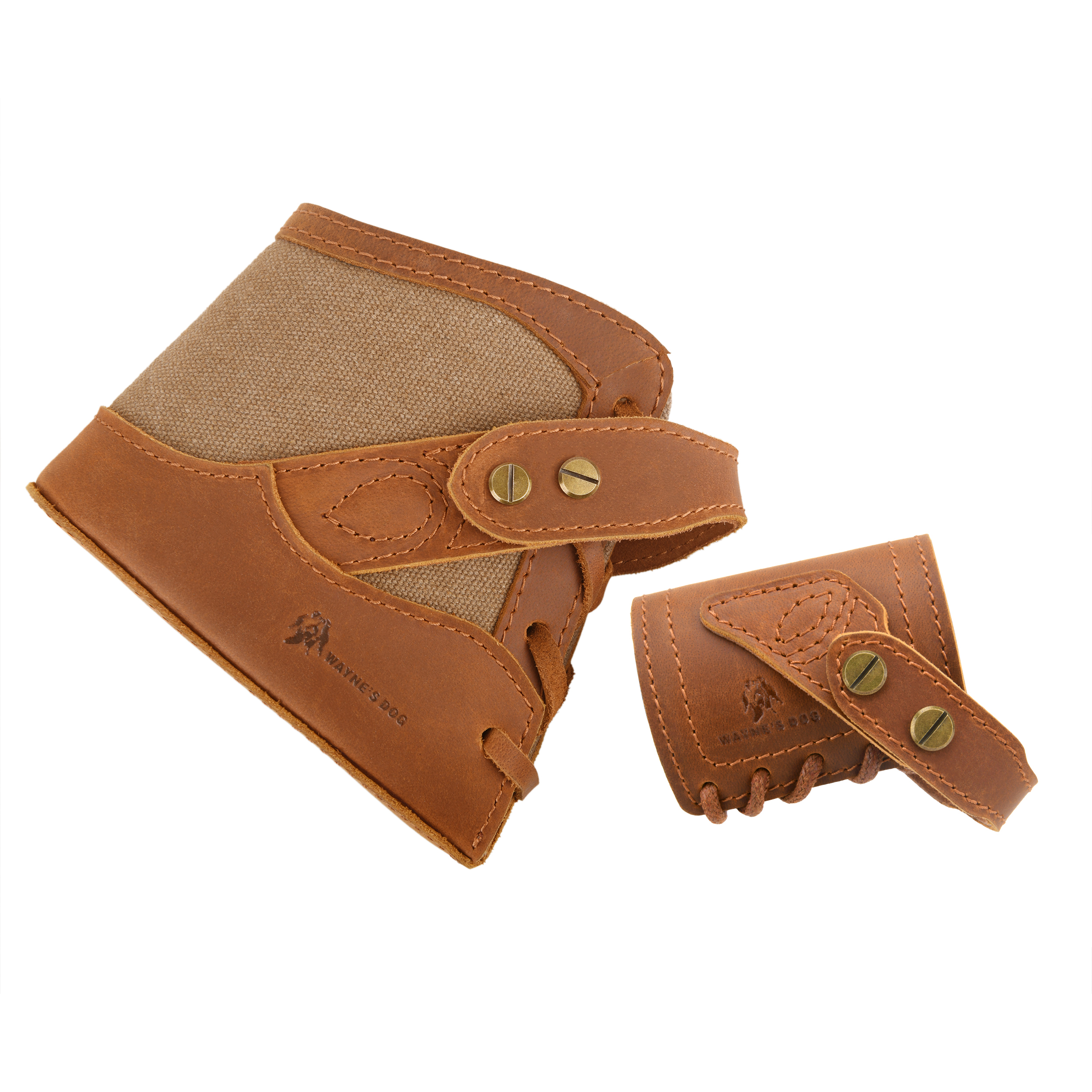 No Drill Suit Leather Rifle Recoil Pad Stock with Barrel Mount Cover