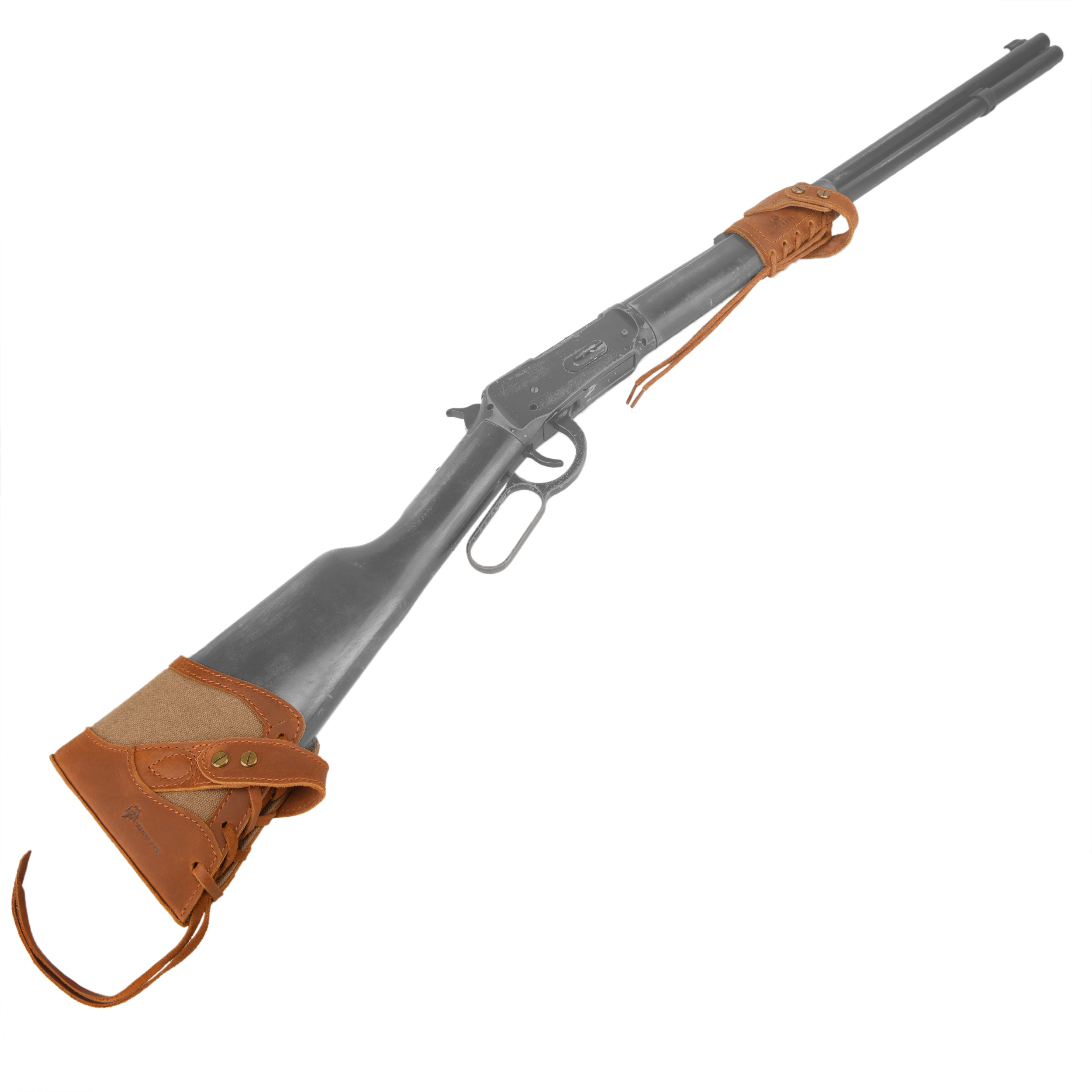 No Drill Suit Leather Rifle Recoil Pad Stock with Barrel Mount Cover