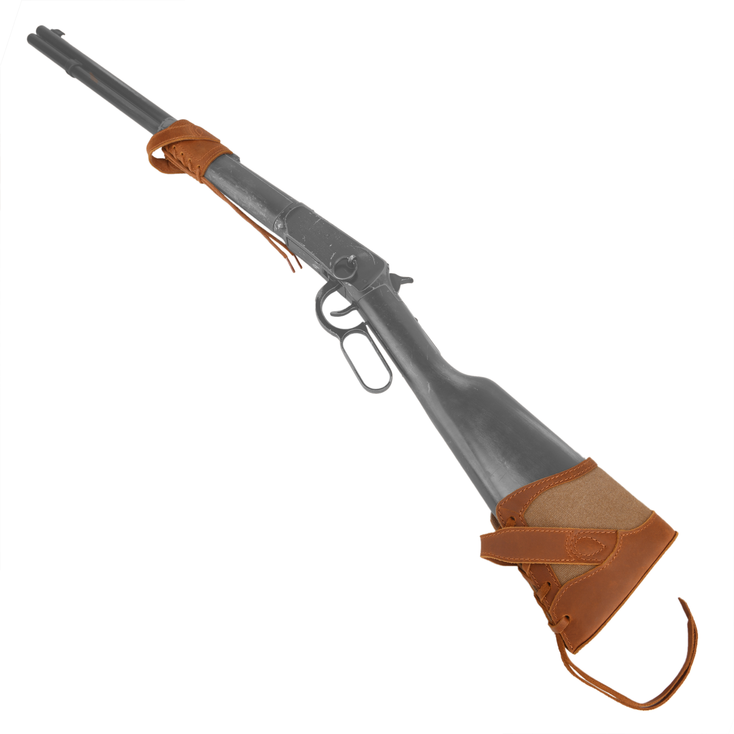 No Drill Suit Leather Rifle Recoil Pad Stock with Barrel Mount Cover