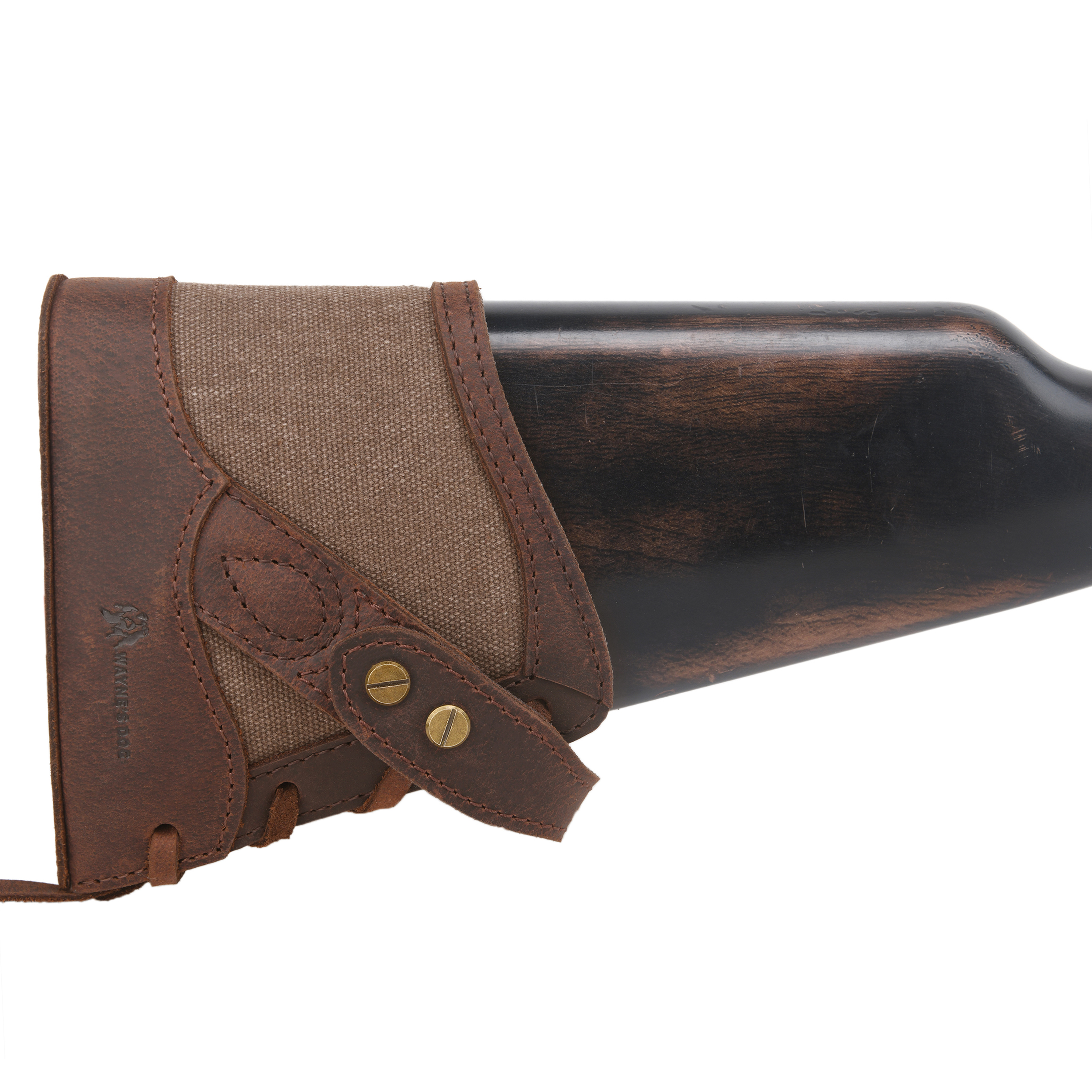 Canvas Leather Gun Buttstock Recoil Pad for Shotgun and Rifle No-Drill