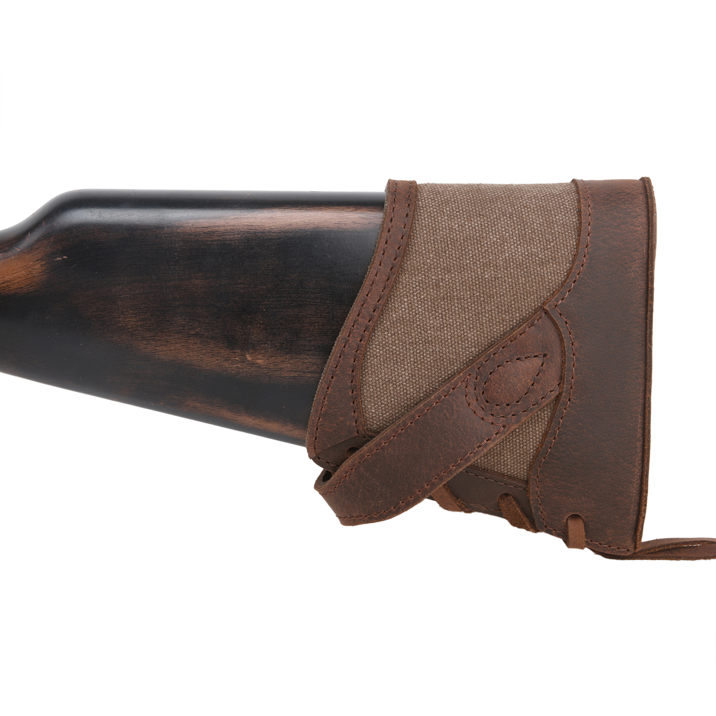 Canvas Leather Gun Buttstock Recoil Pad for Shotgun and Rifle No-Drill