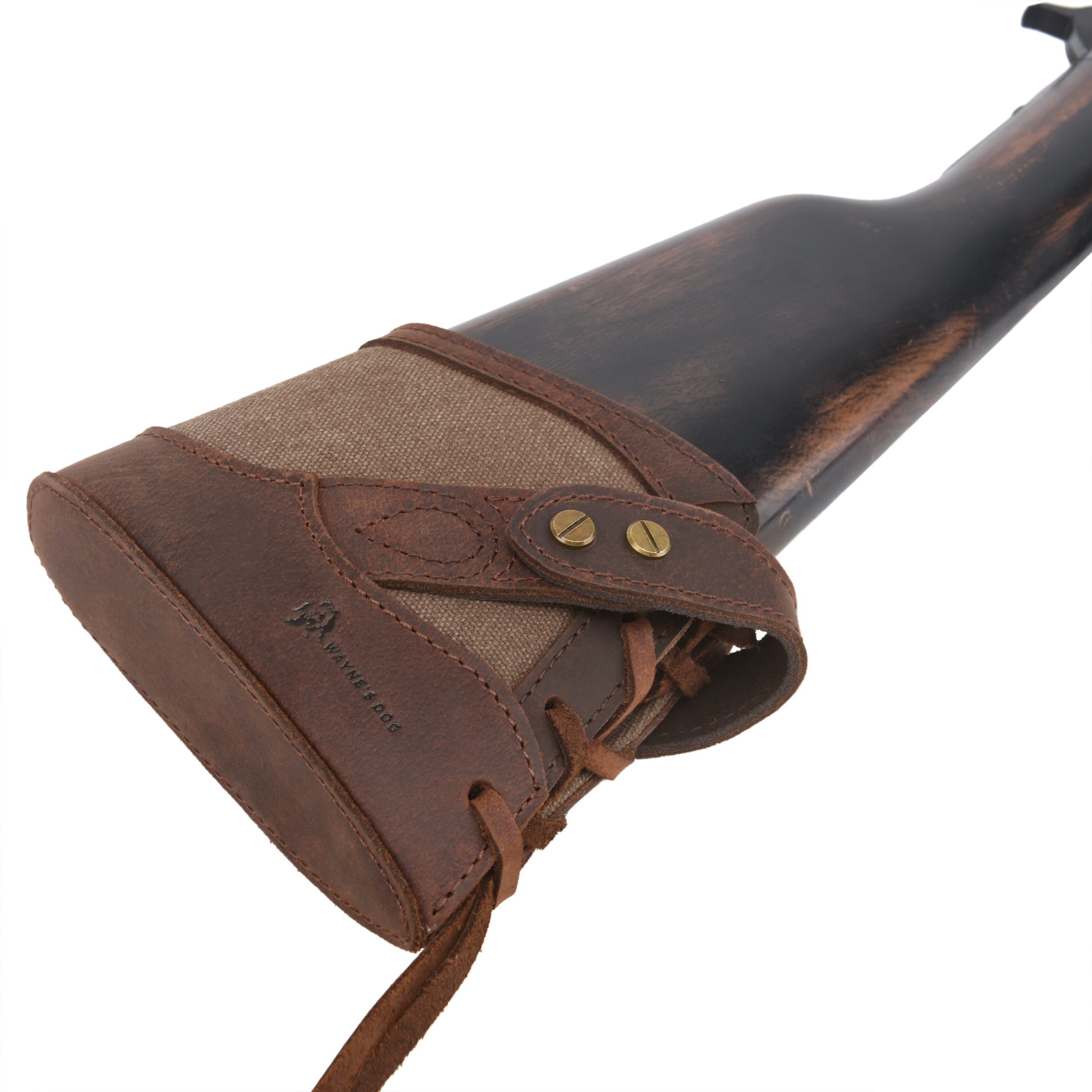 Canvas Leather Gun Buttstock Recoil Pad for Shotgun and Rifle No-Drill
