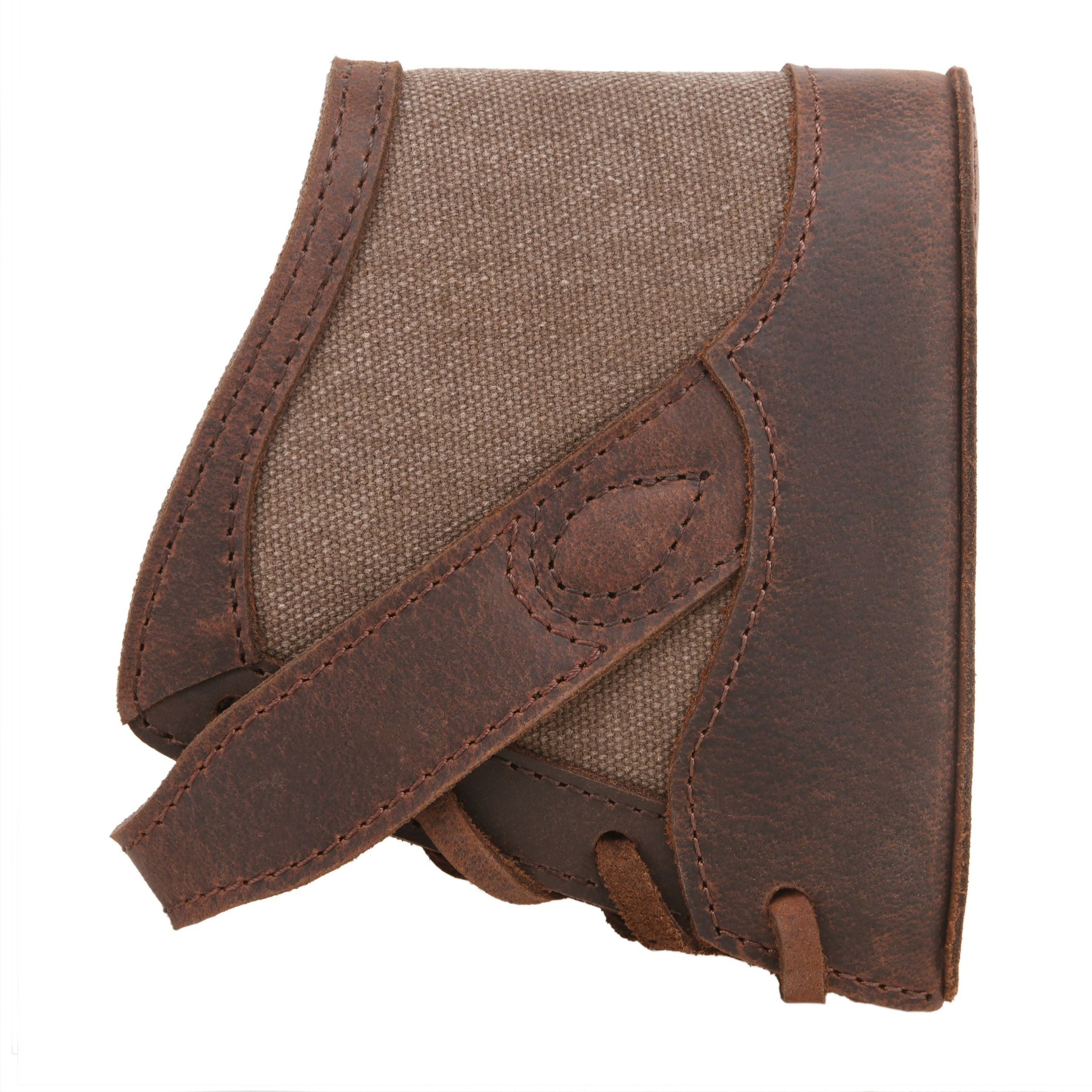 Canvas Leather Gun Buttstock Recoil Pad for Shotgun and Rifle No-Drill