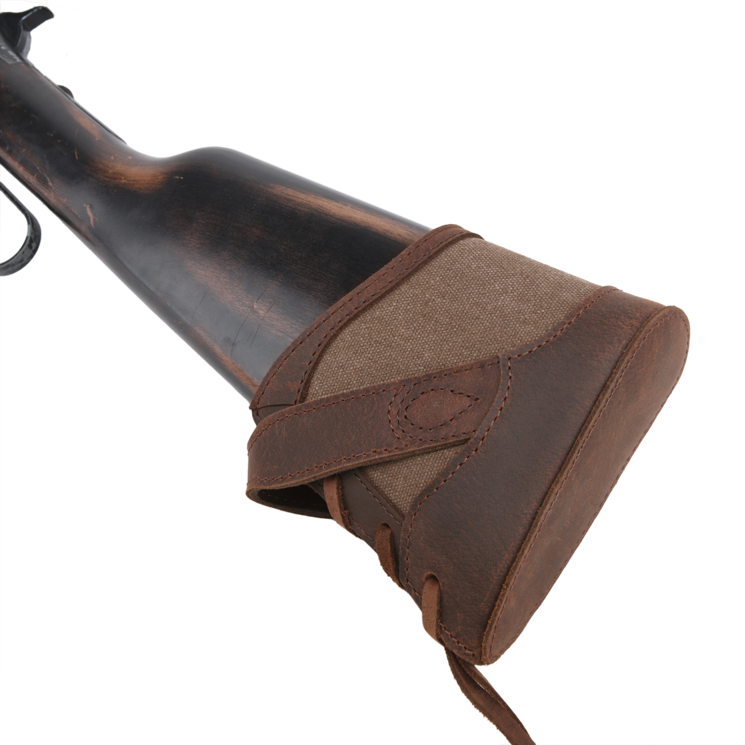 Canvas Leather Gun Buttstock Recoil Pad for Shotgun and Rifle No-Drill