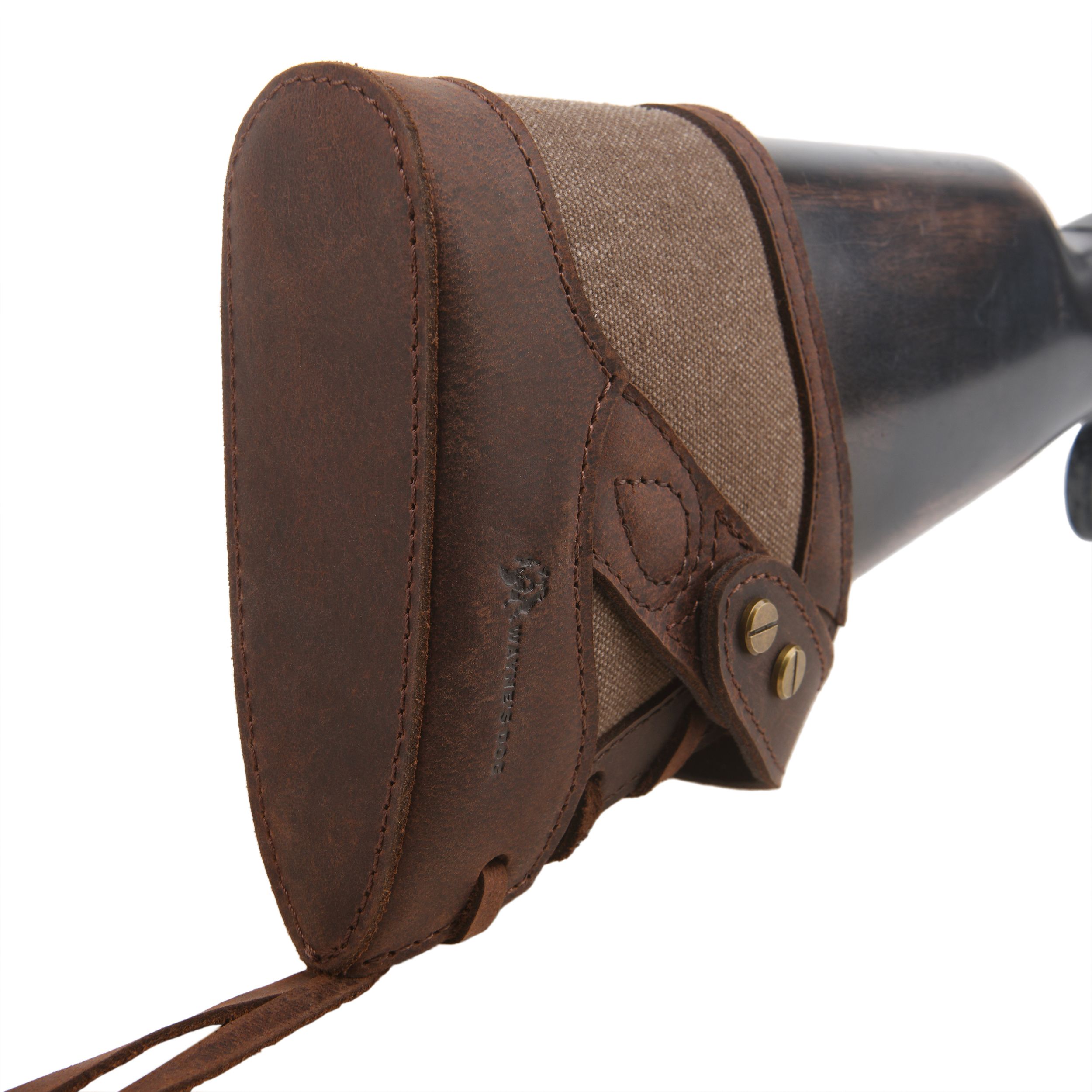 Canvas Leather Gun Buttstock Recoil Pad for Shotgun and Rifle No-Drill