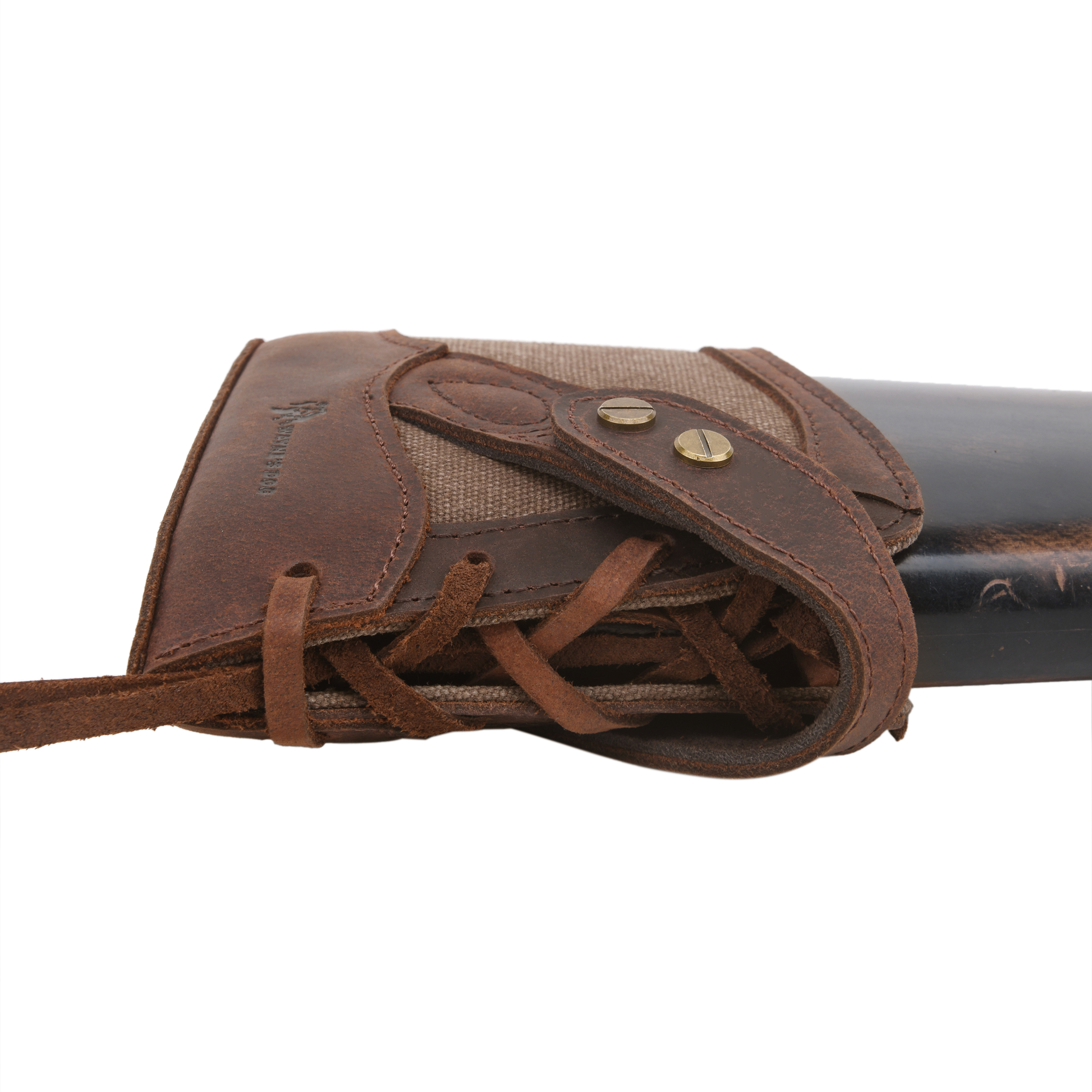 Canvas Leather Gun Buttstock Recoil Pad for Shotgun and Rifle No-Drill