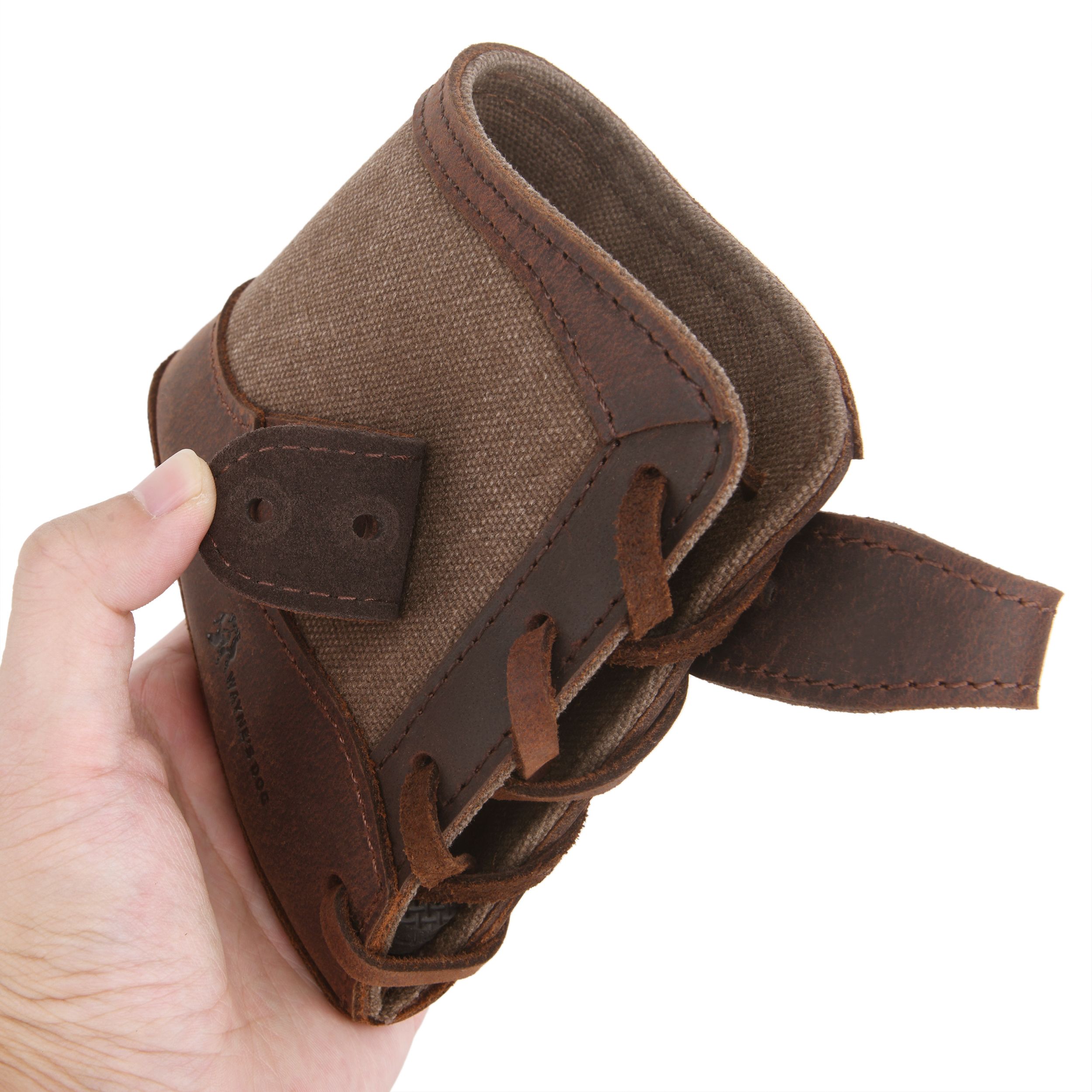 Canvas Leather Gun Buttstock Recoil Pad for Shotgun and Rifle No-Drill