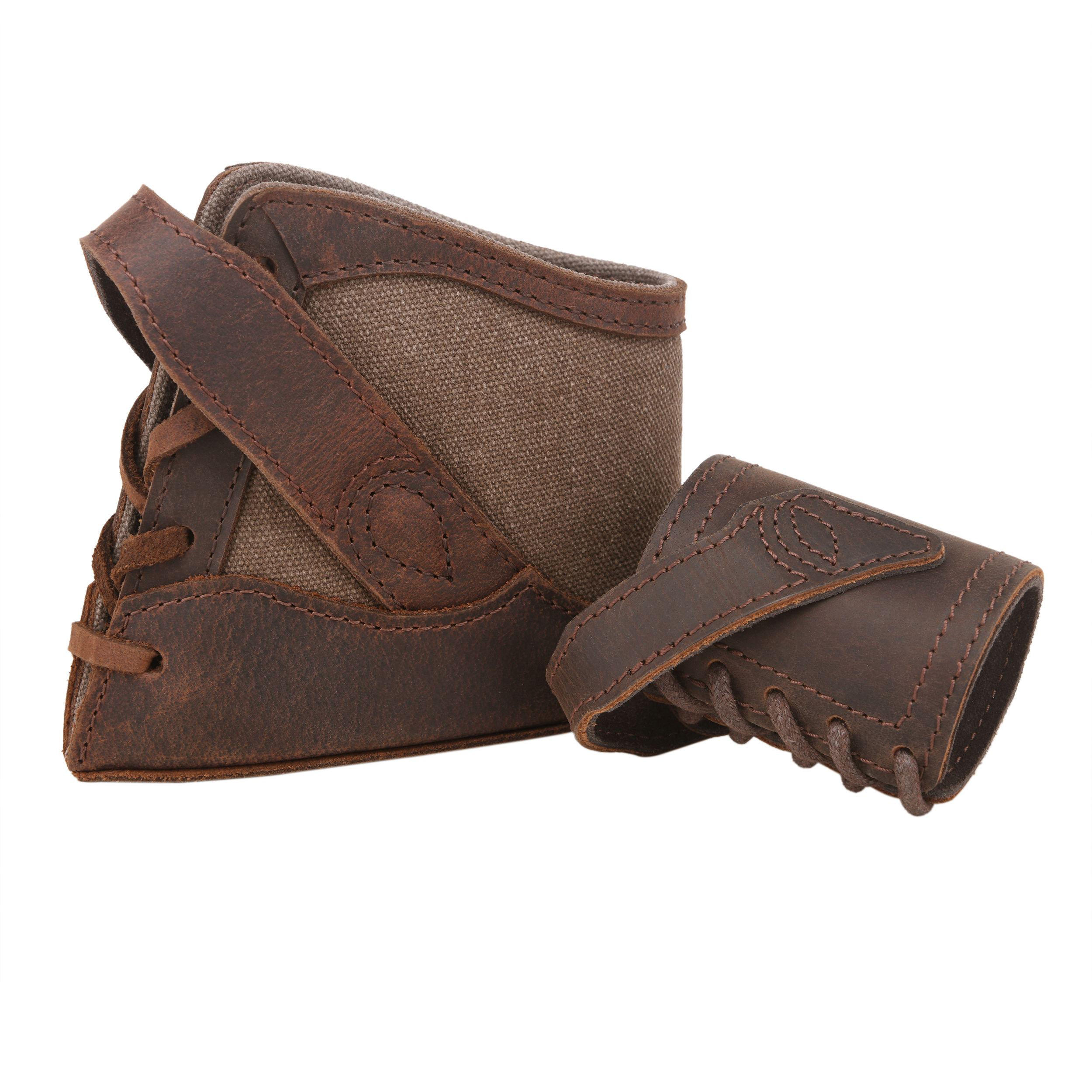 No Drill Suit Leather Rifle Recoil Pad Stock with Barrel Mount Cover