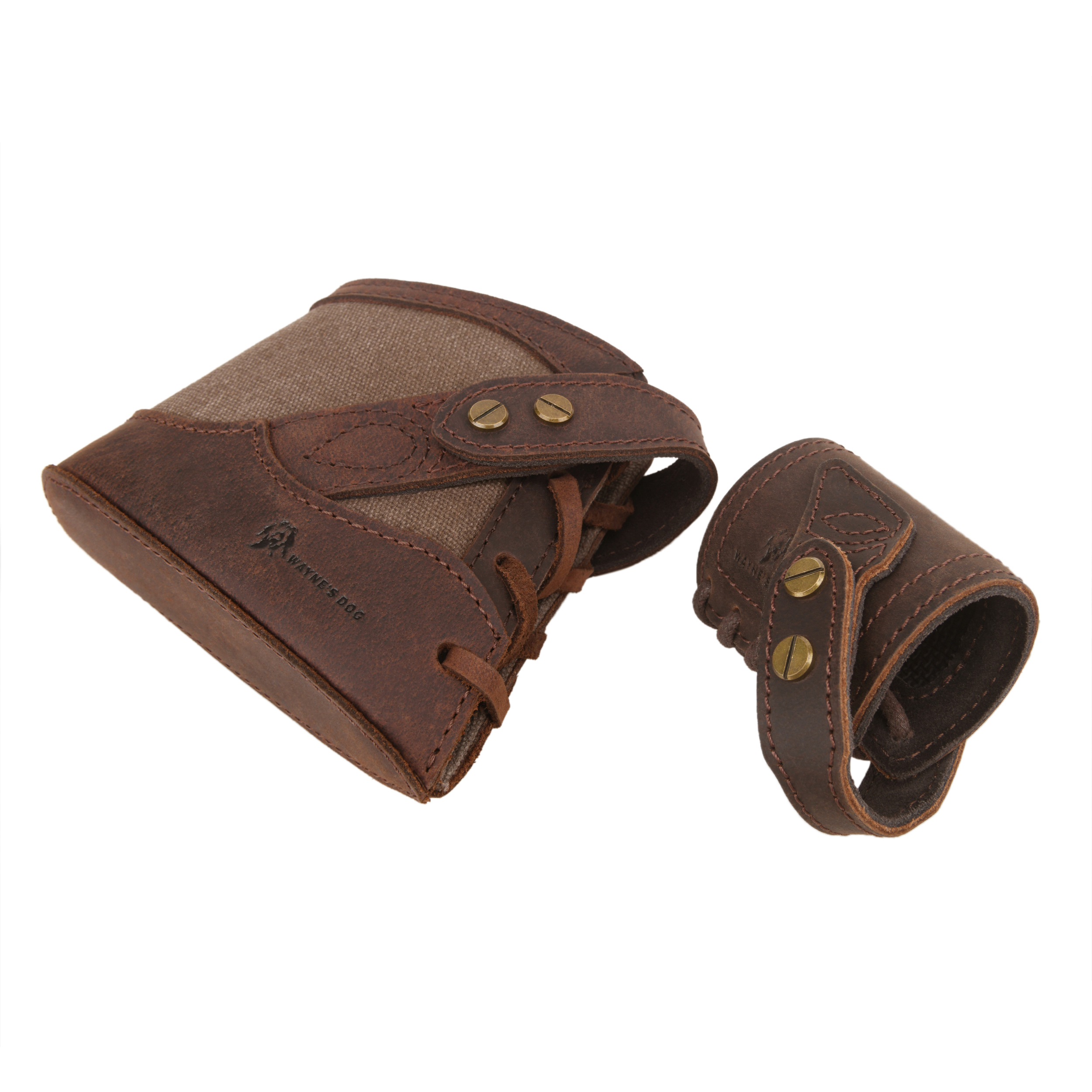 No Drill Suit Leather Rifle Recoil Pad Stock with Barrel Mount Cover