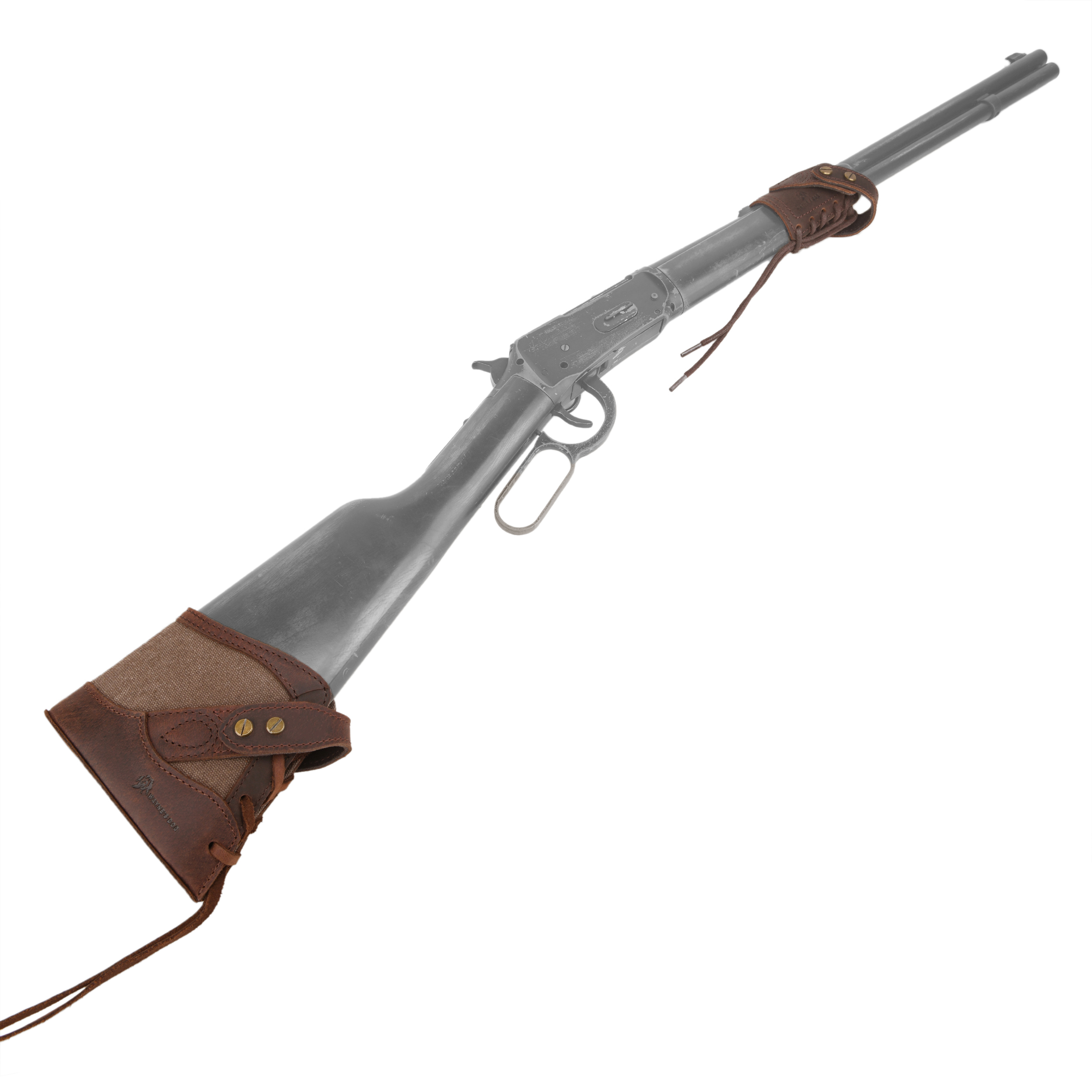 No Drill Suit Leather Rifle Recoil Pad Stock with Barrel Mount Cover