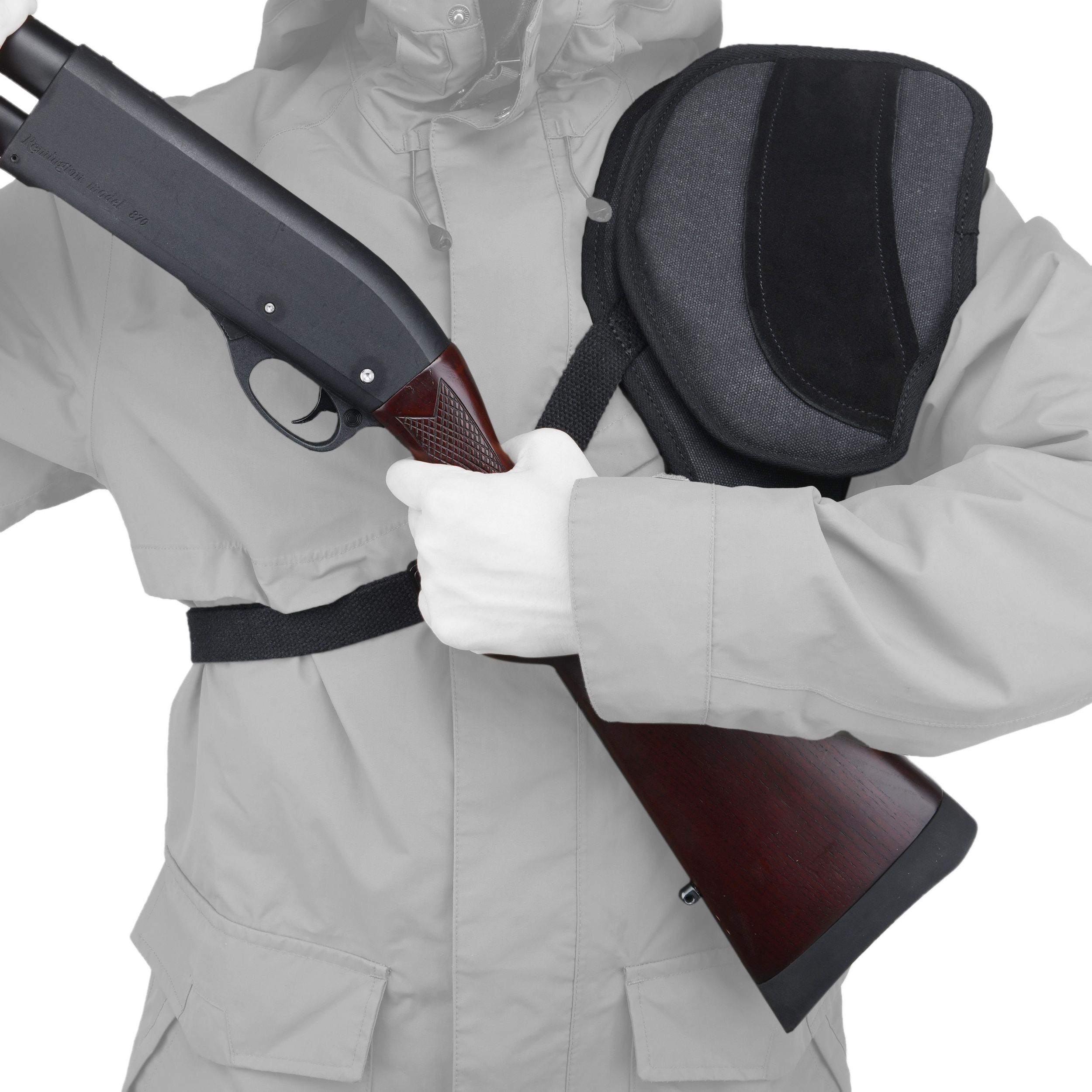 Shooting Recoil Field Shield, Suede Leather Canvas Shoulder Recoil Pad