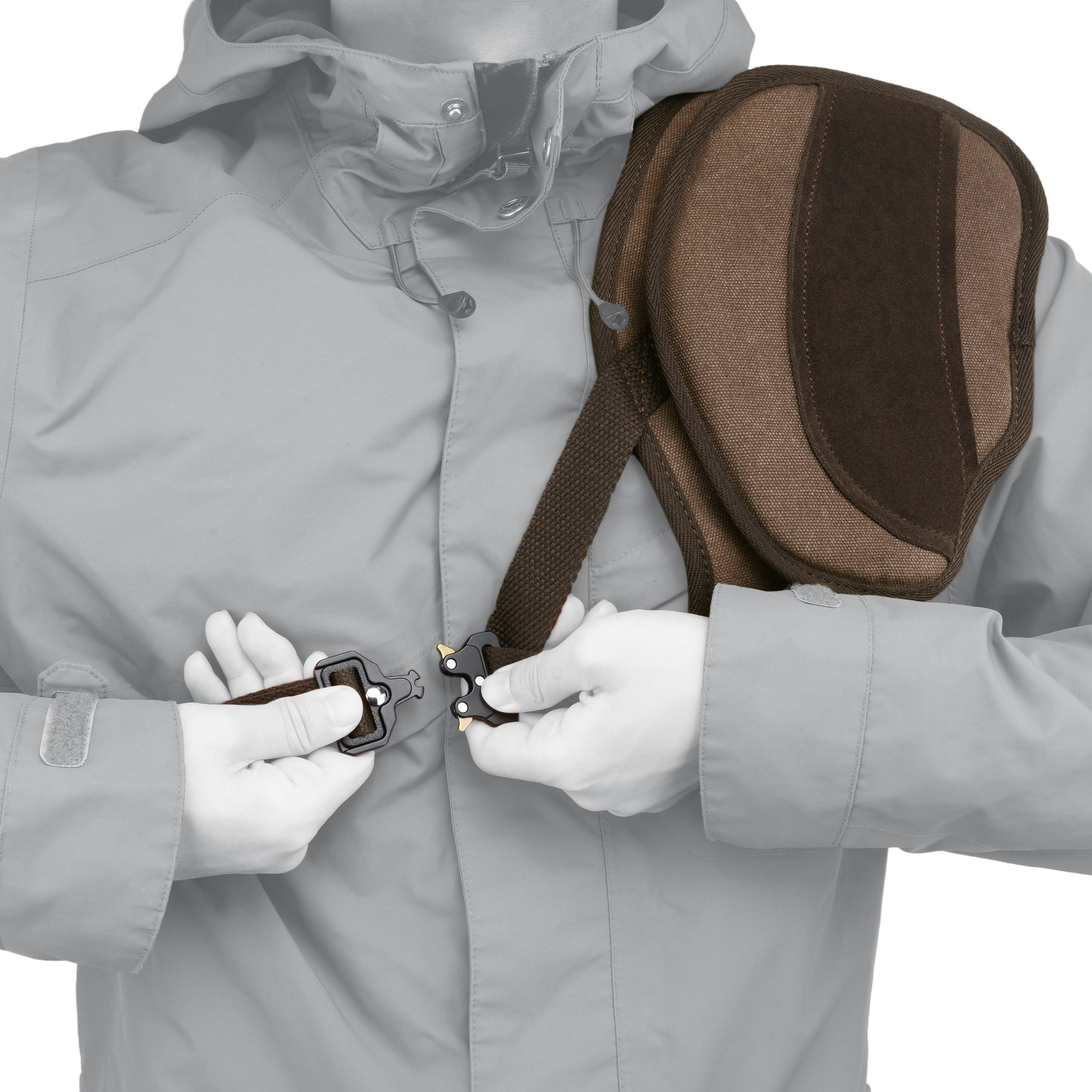 Shooting Recoil Field Shield, Suede Leather Canvas Shoulder Recoil Pad