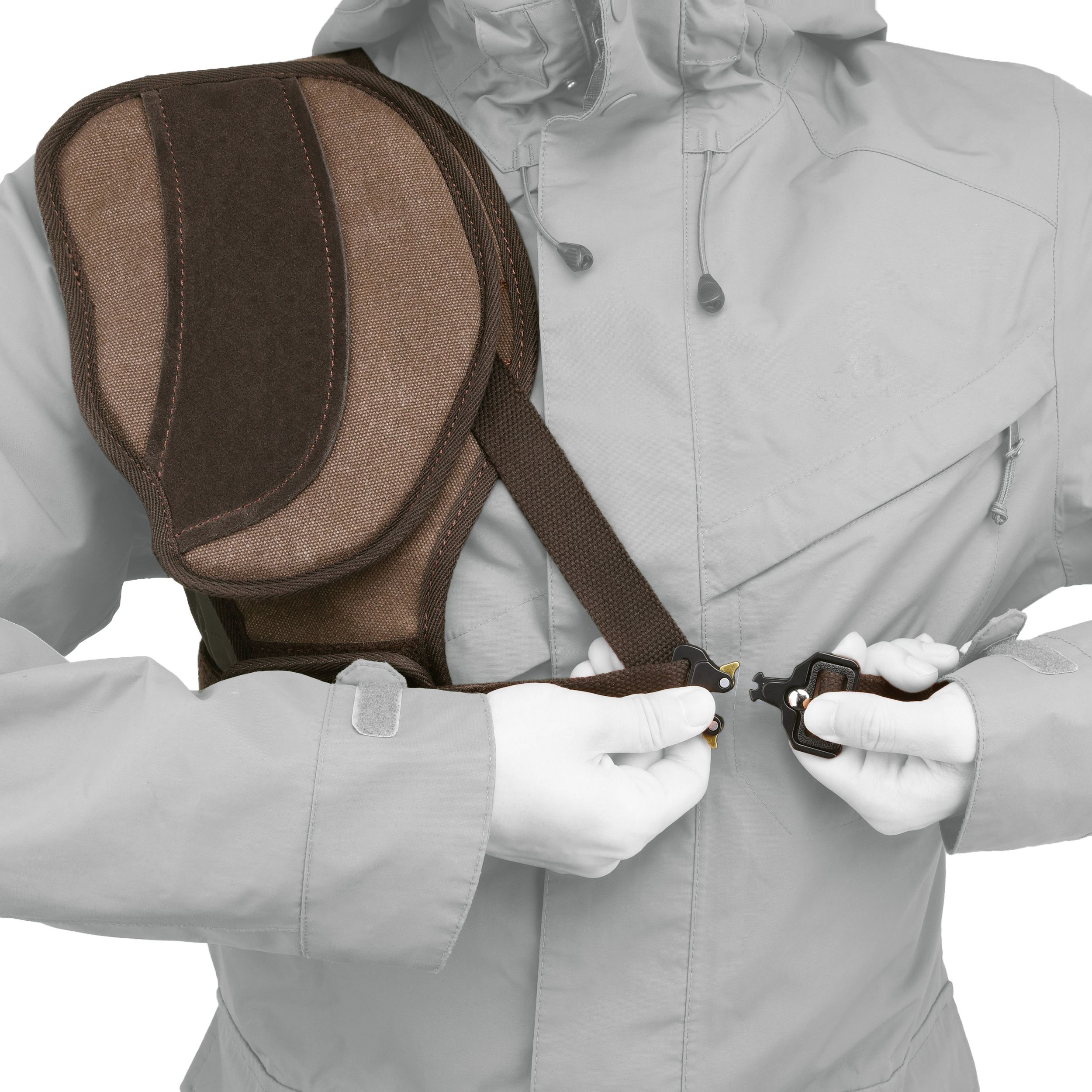 Shooting Recoil Field Shield, Suede Leather Canvas Shoulder Recoil Pad