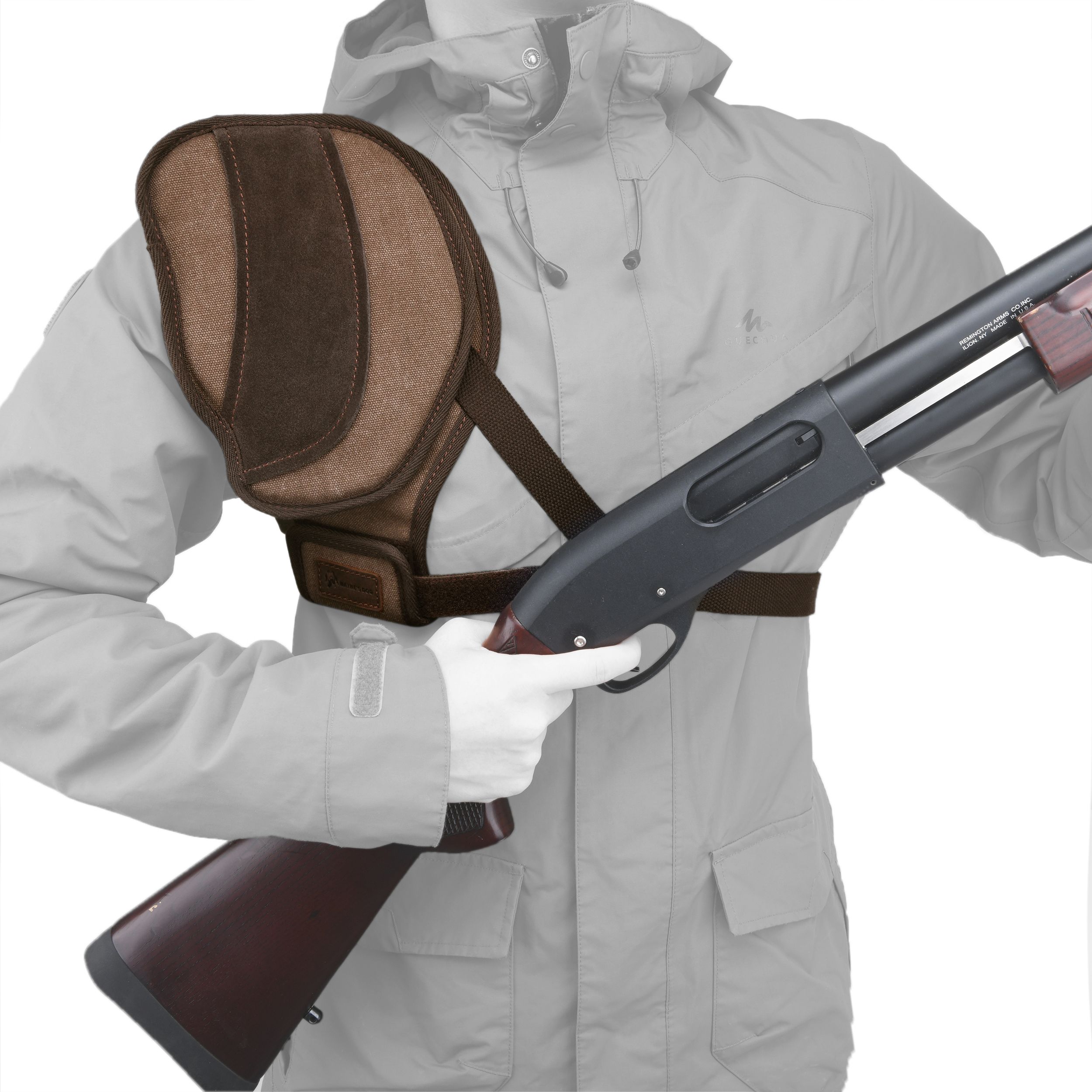 Shooting Recoil Field Shield, Suede Leather Canvas Shoulder Recoil Pad