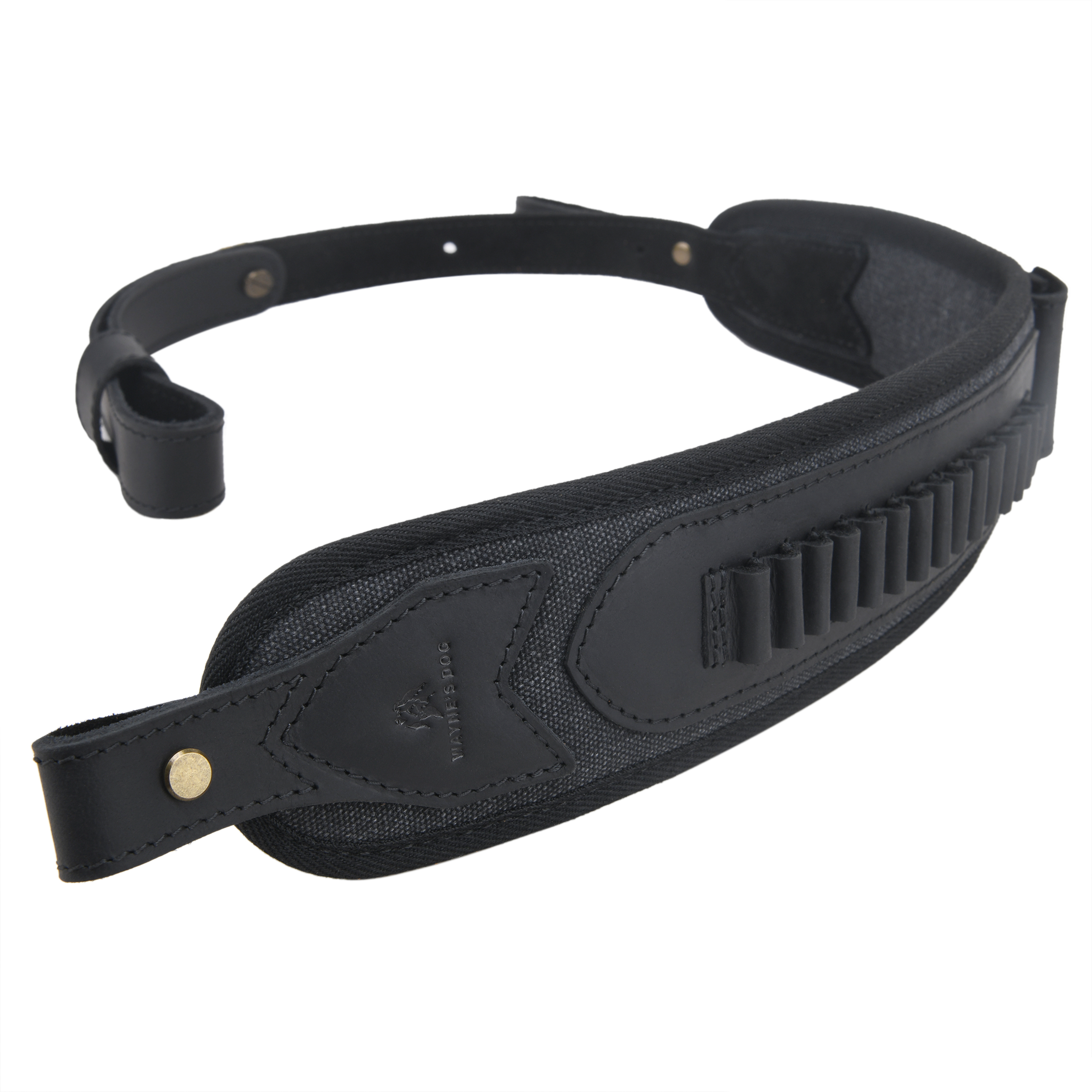 Canvas Leather Rifle Shell Holder Sling for .30-30 .30-06 .45-70 12GA